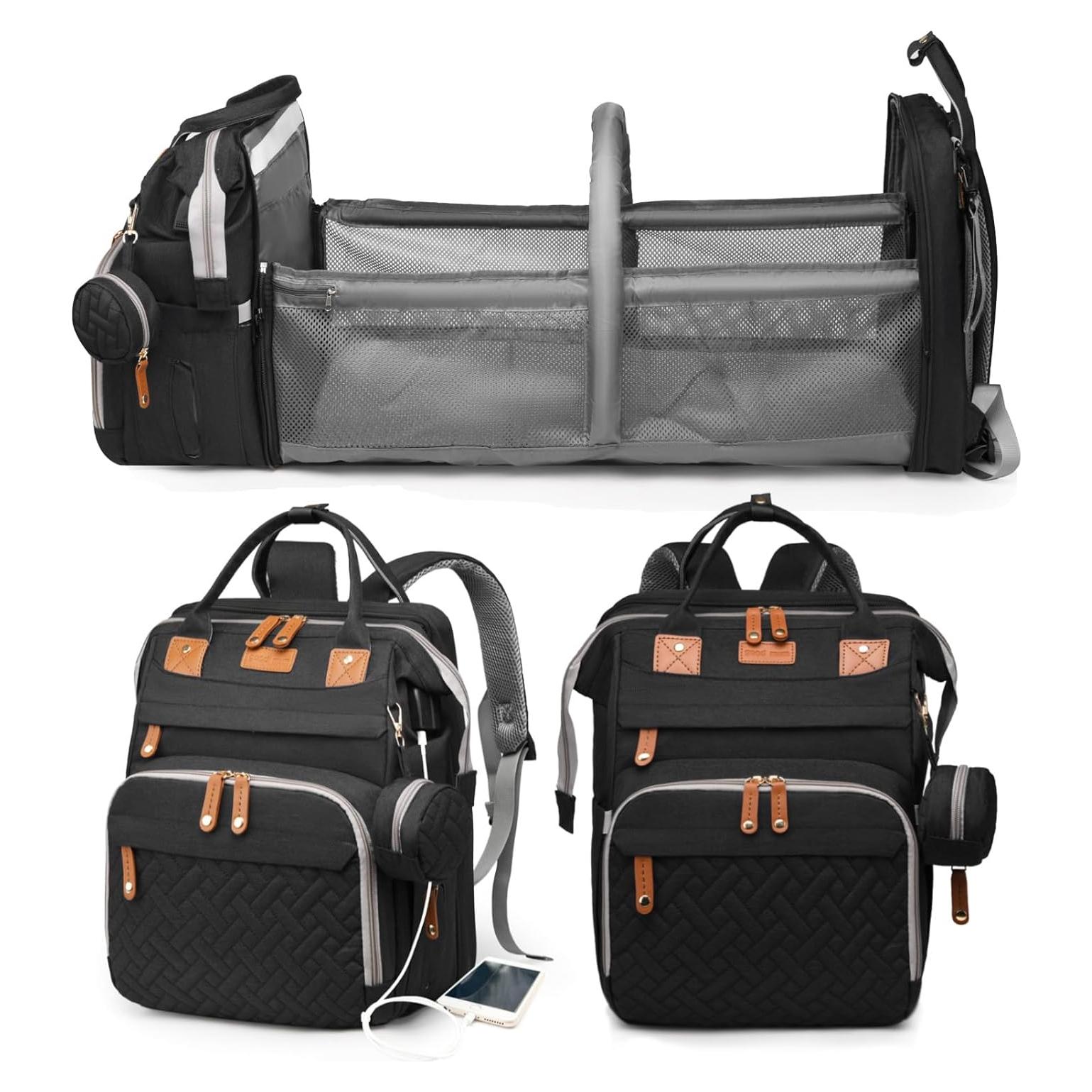 Mochila para Pañales Jeryswet Impermeable con Estación de Cambio