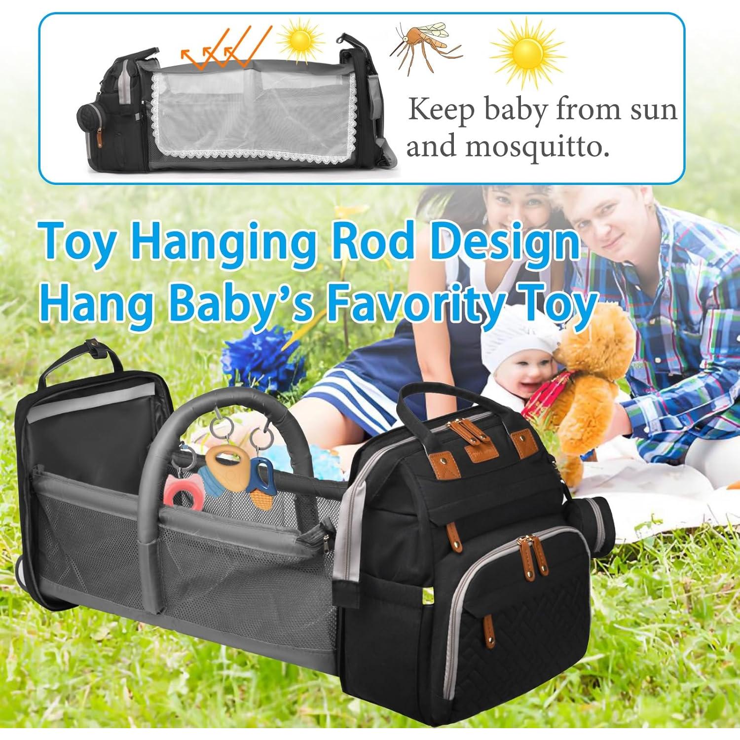 Mochila para Pañales Jeryswet Impermeable con Estación de Cambio