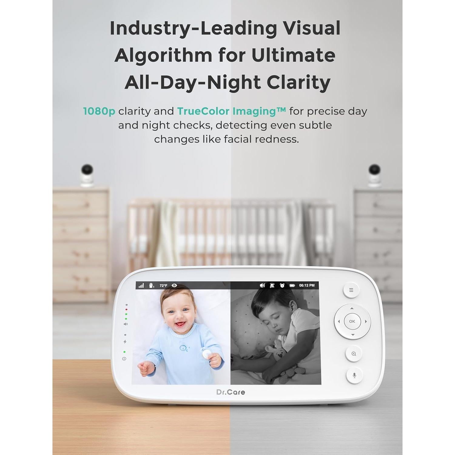 Monitor de Bebé Dr.Care NovaView 5" 1080P Ultra-Baja Radiación