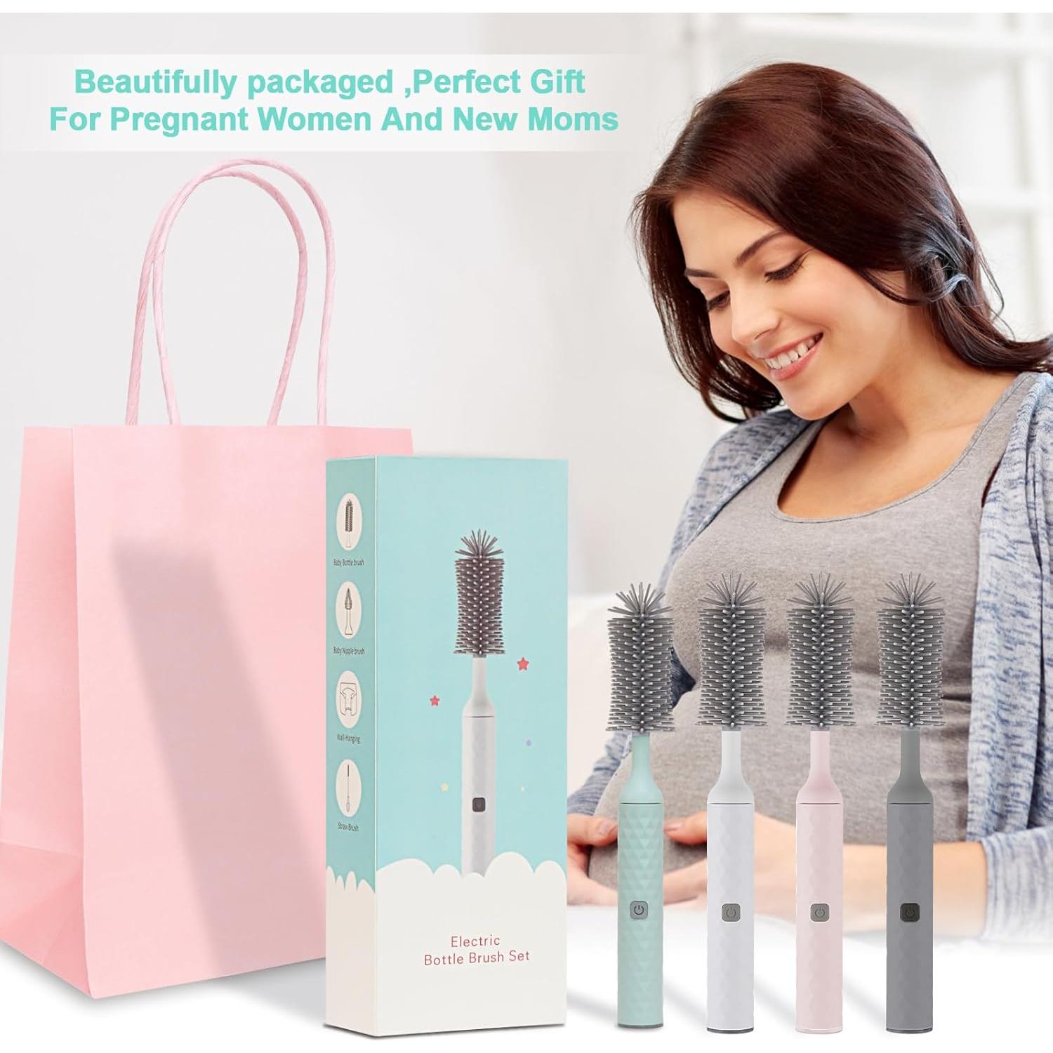 Cepillo Eléctrico para Botellas WHNL - Set 4 Piezas Azul