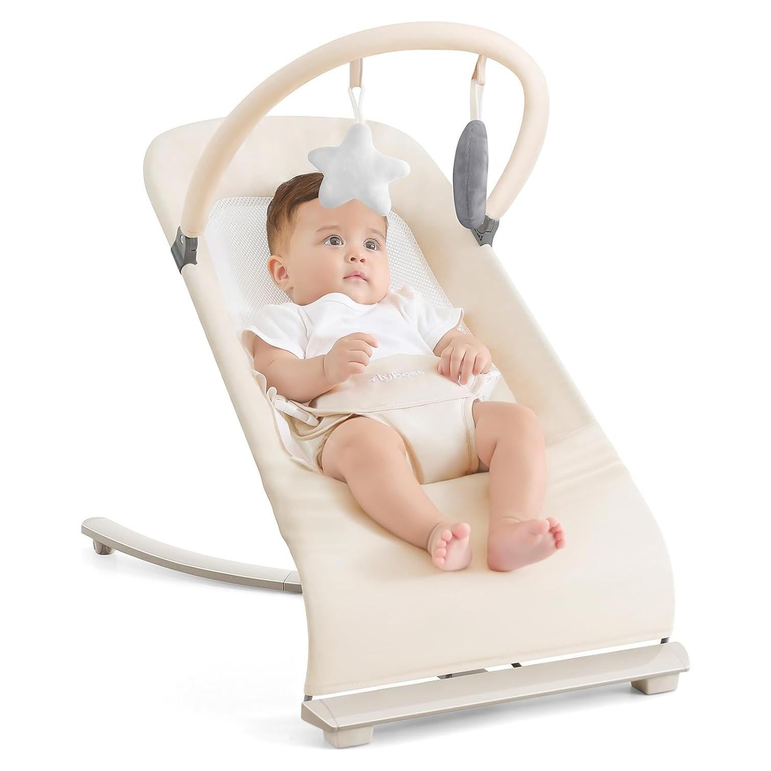 Silla de rebote 3 en 1 Flyboss Khaki Avena - 4 posiciones, 15 kg