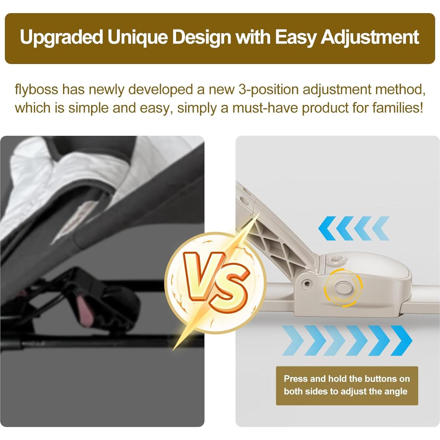 Silla de rebote 3 en 1 Flyboss Khaki Avena - 4 posiciones, 15 kg