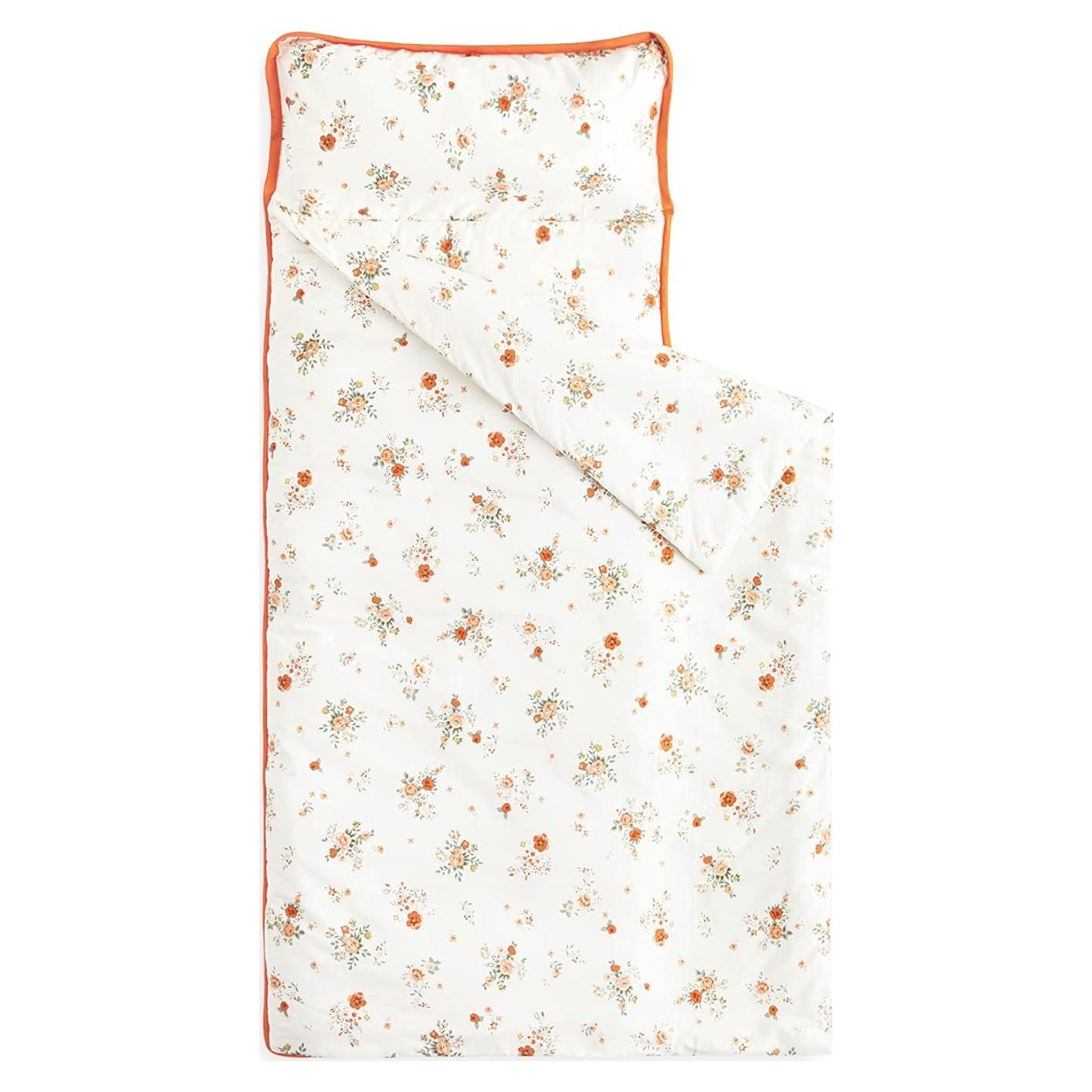 Esteras para Siesta Wake In Cloud 100% Algodón Floral Beige Naranja