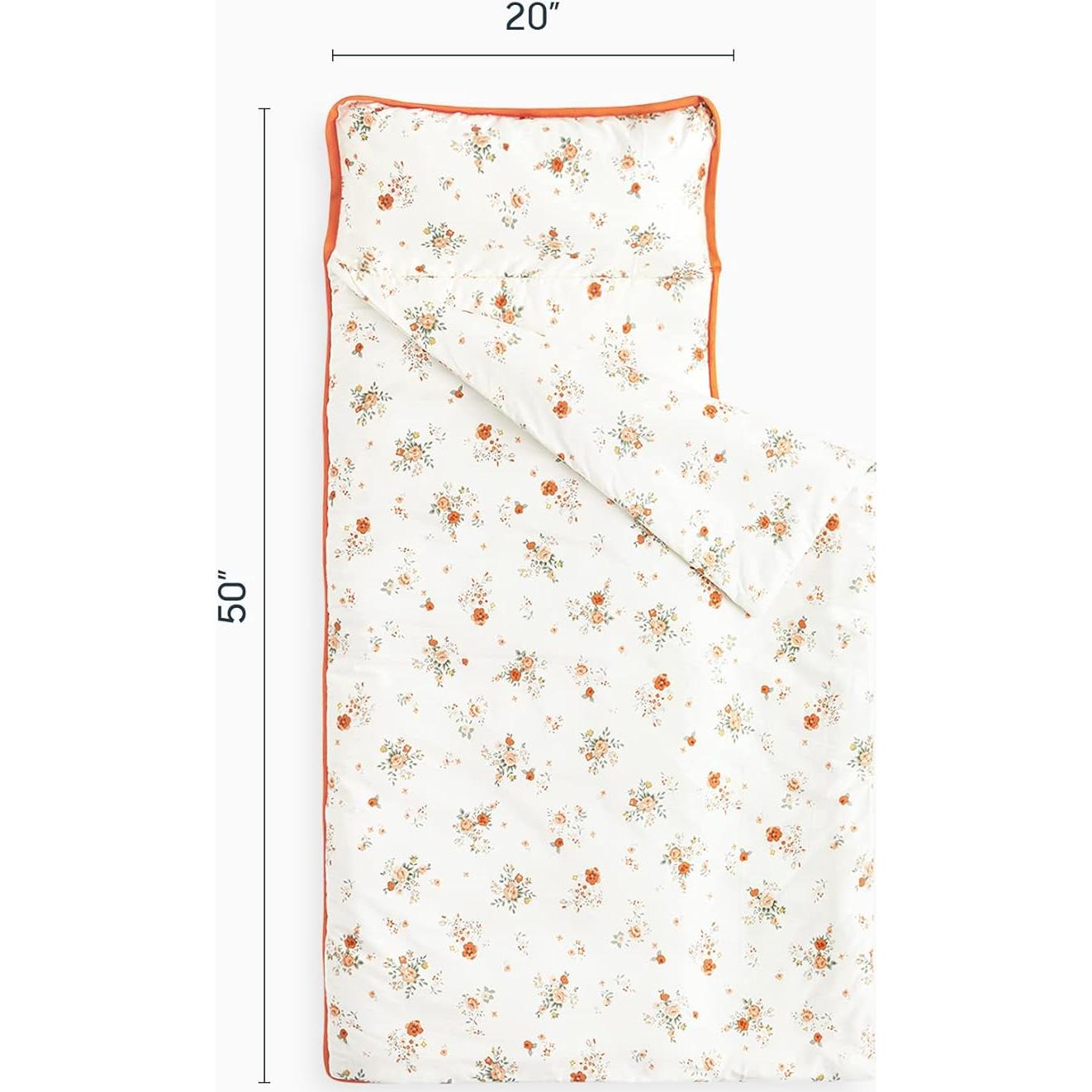 Esteras para Siesta Wake In Cloud 100% Algodón Floral Beige Naranja