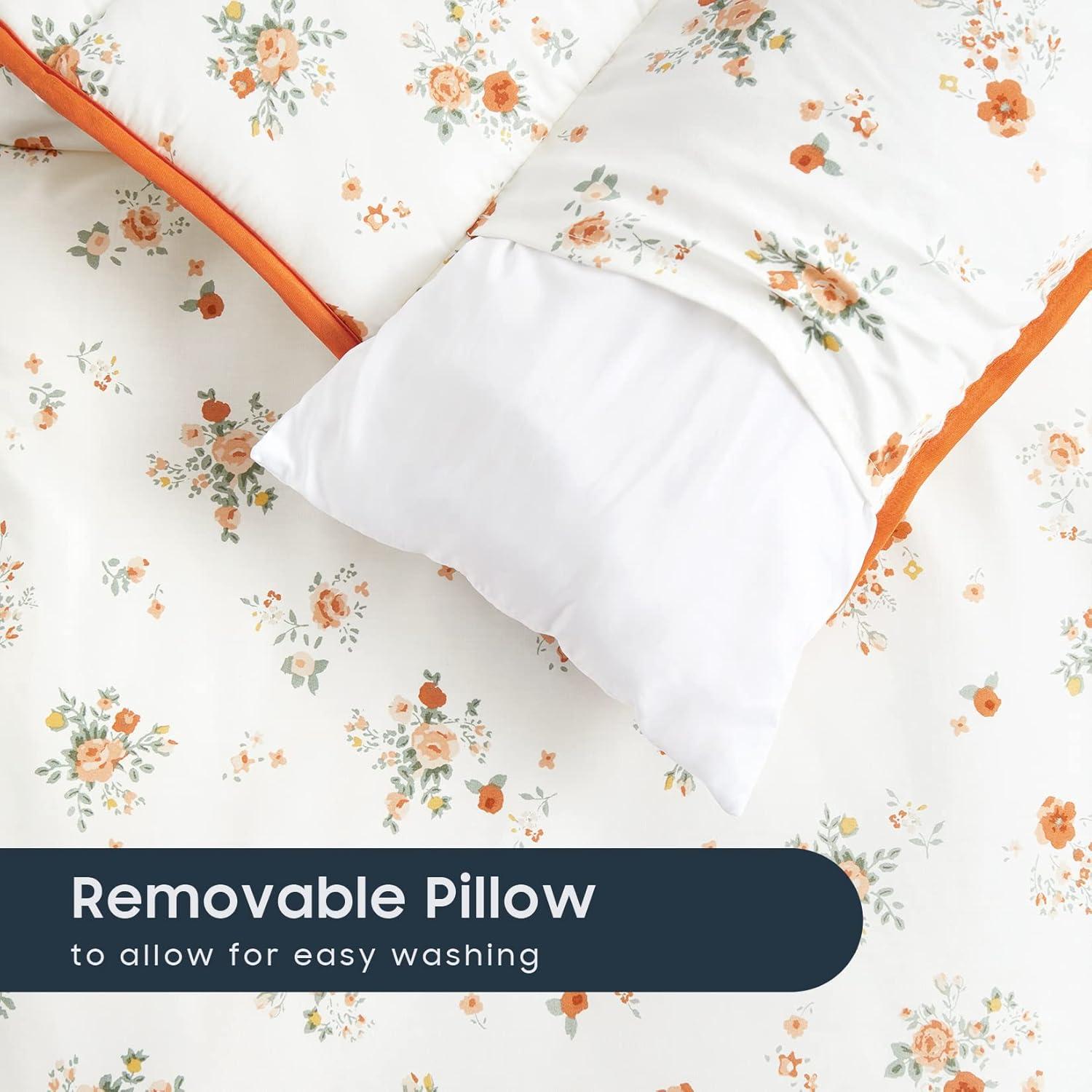 Esteras para Siesta Wake In Cloud 100% Algodón Floral Beige Naranja