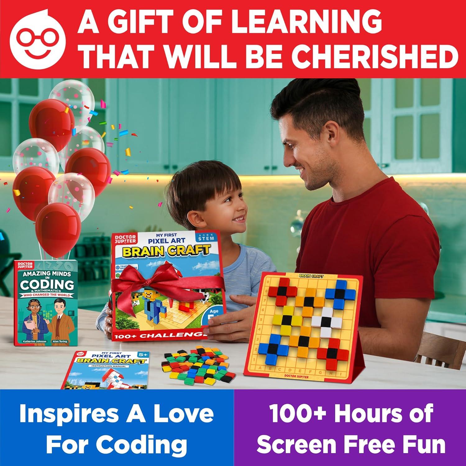 Kit de Arte Pixel STEM Doctor Jupiter para Niños 5+ | 100 Desafíos