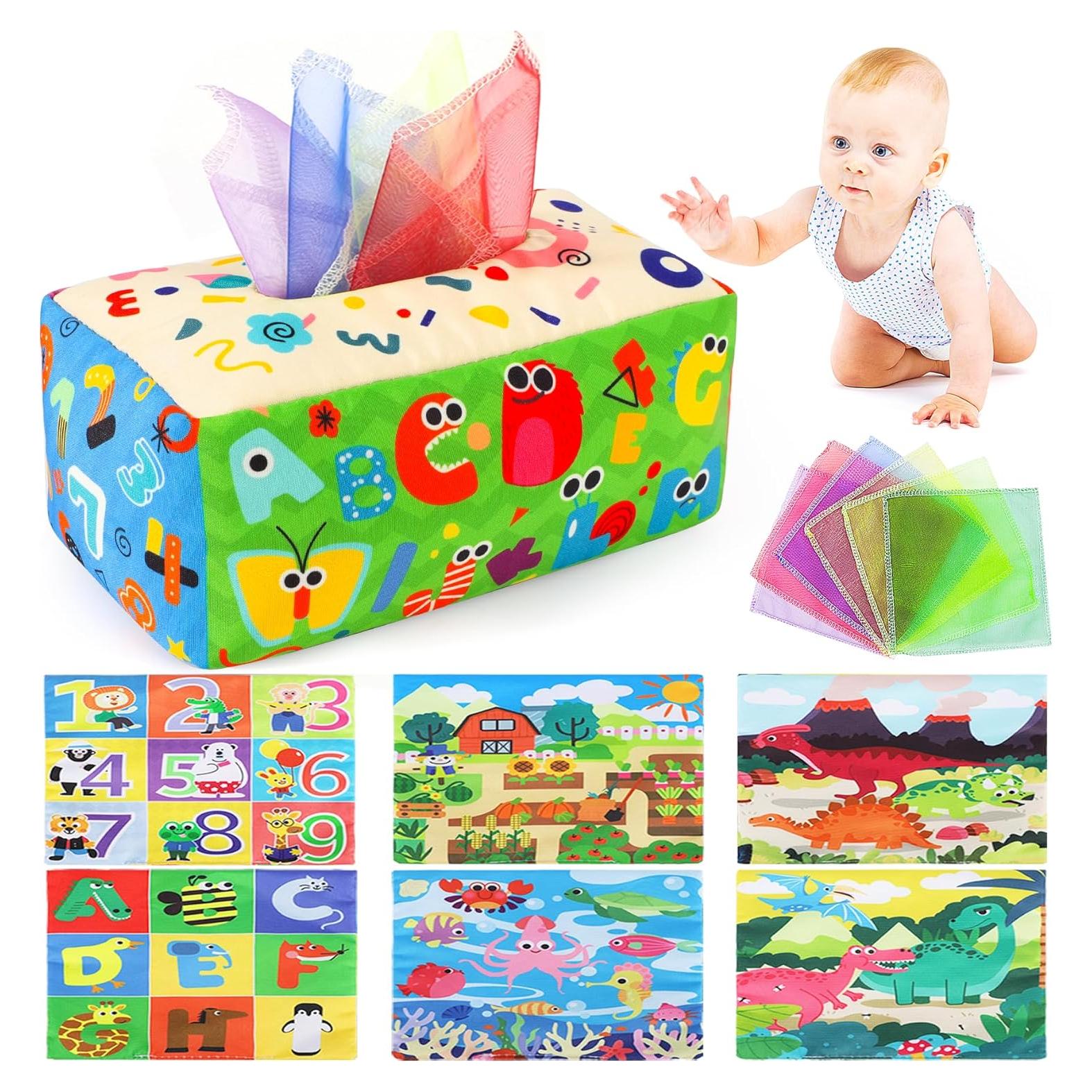 Caja de Tejidos Montessori URMYWO para Bebés 0-1 Año