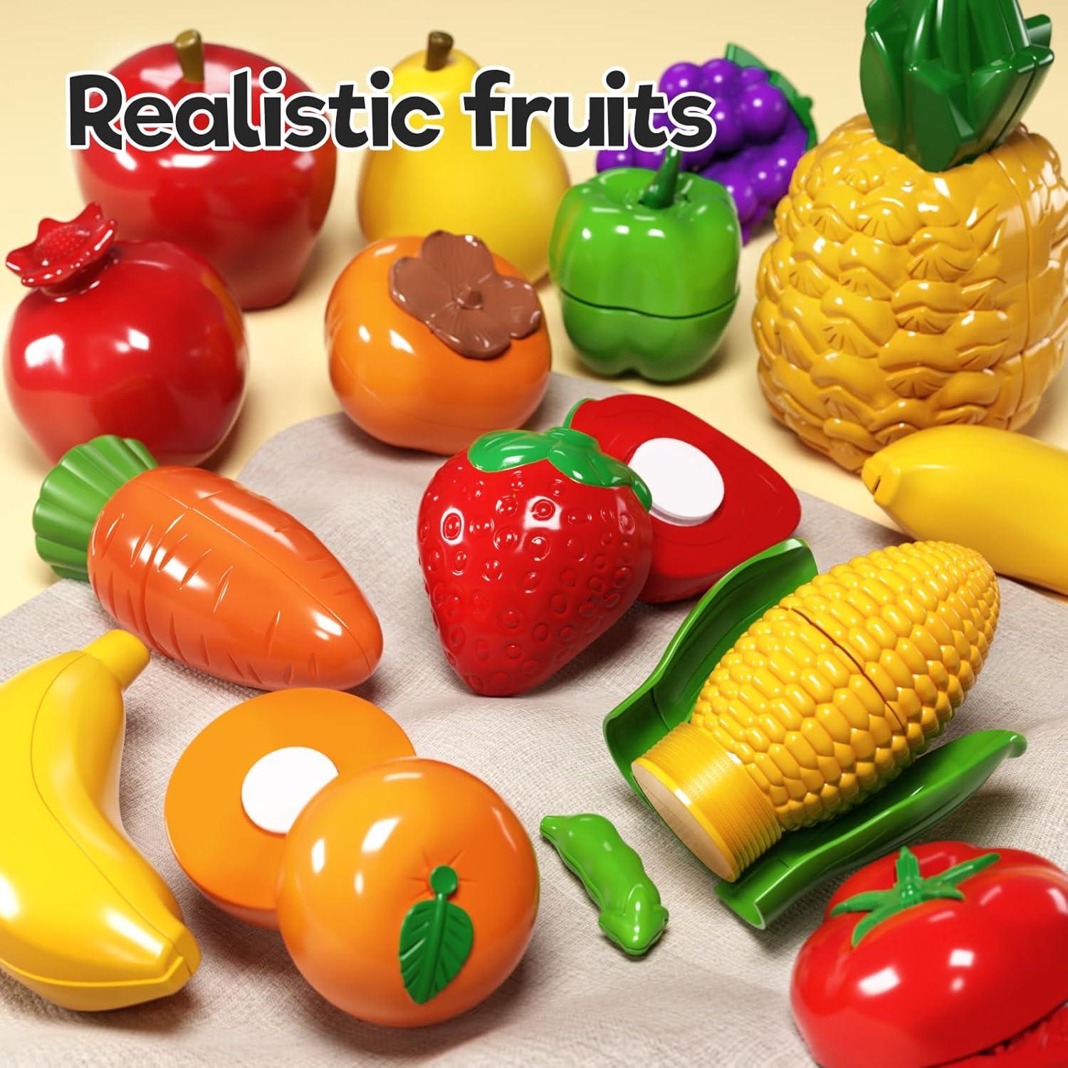 Juego de Cocina para Niños BLmukce 42 Piezas Cortar Comida