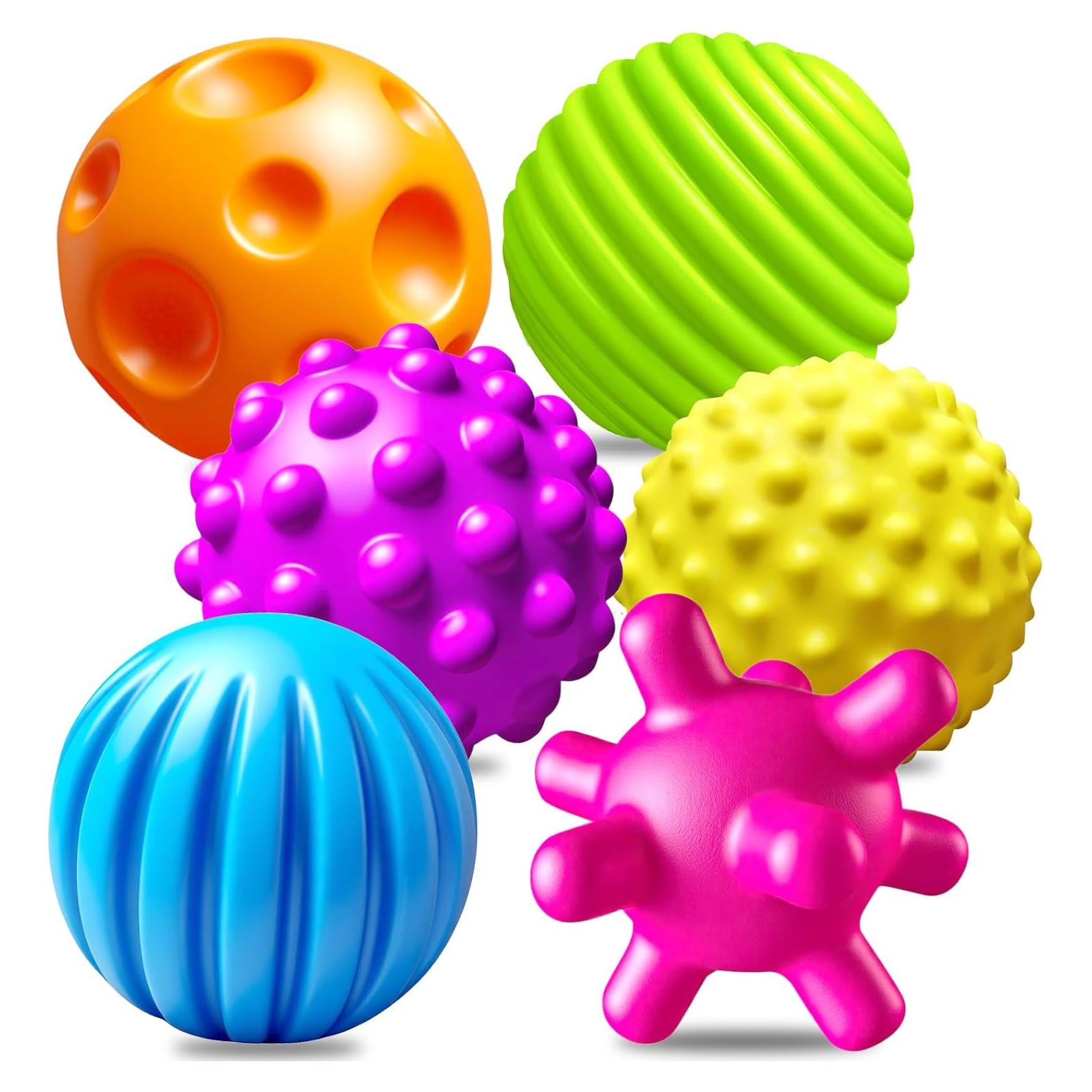 Paquete de 6 Pelotas Sensoriales Multicolor Ynanimery 7cm