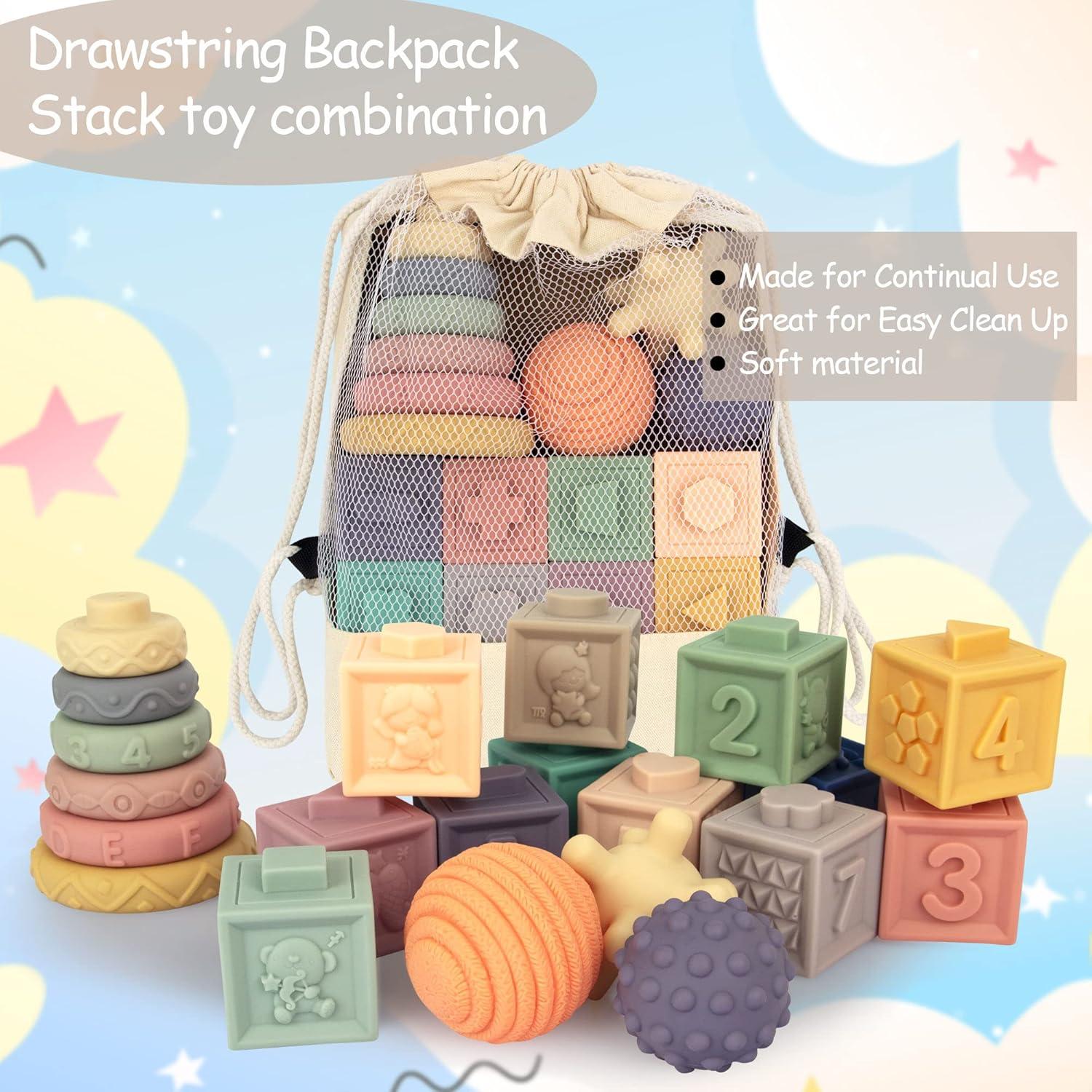 Set de Juguetes Montessori 21 Piezas YU QIANG para Bebés 6+ Meses