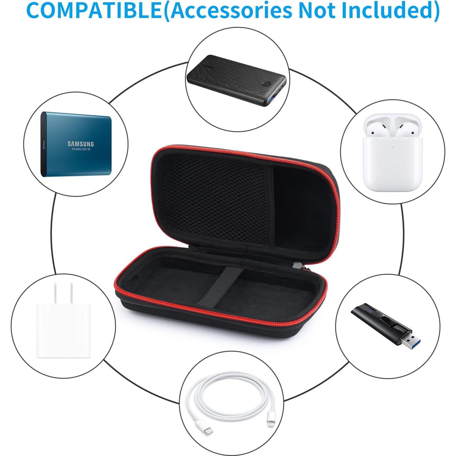 Funda de viaje dura Ekrist para cargador portátil 18.8x9.9cm