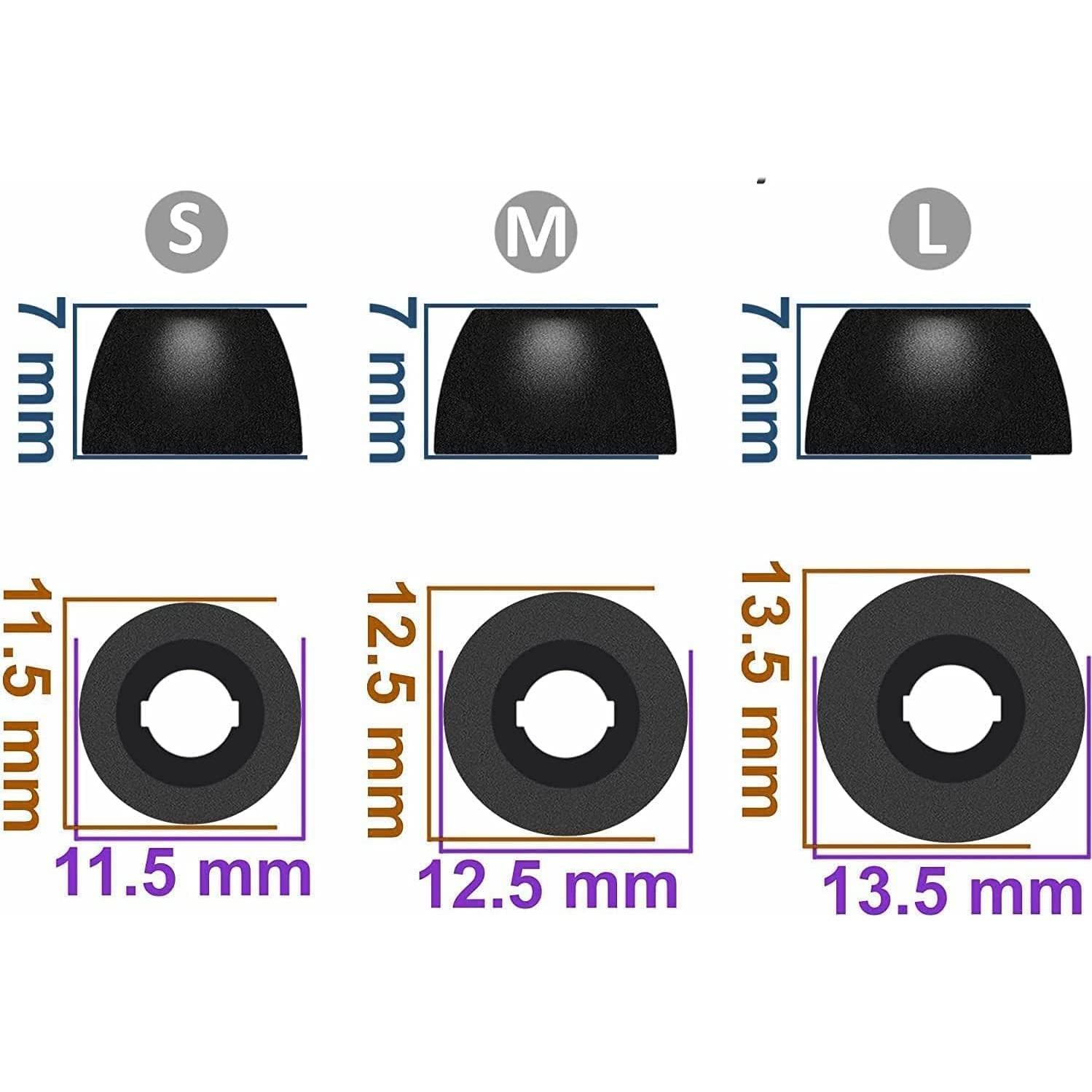 ALXCD Foam Eartips Compatible with Bose QuietComfort Ultra Earbuds, 6 Pairs S M L Sizes Soft Memory Foam Ear Tips, Compatible with Bose QC Ultra Earbuds 2023, Black sml