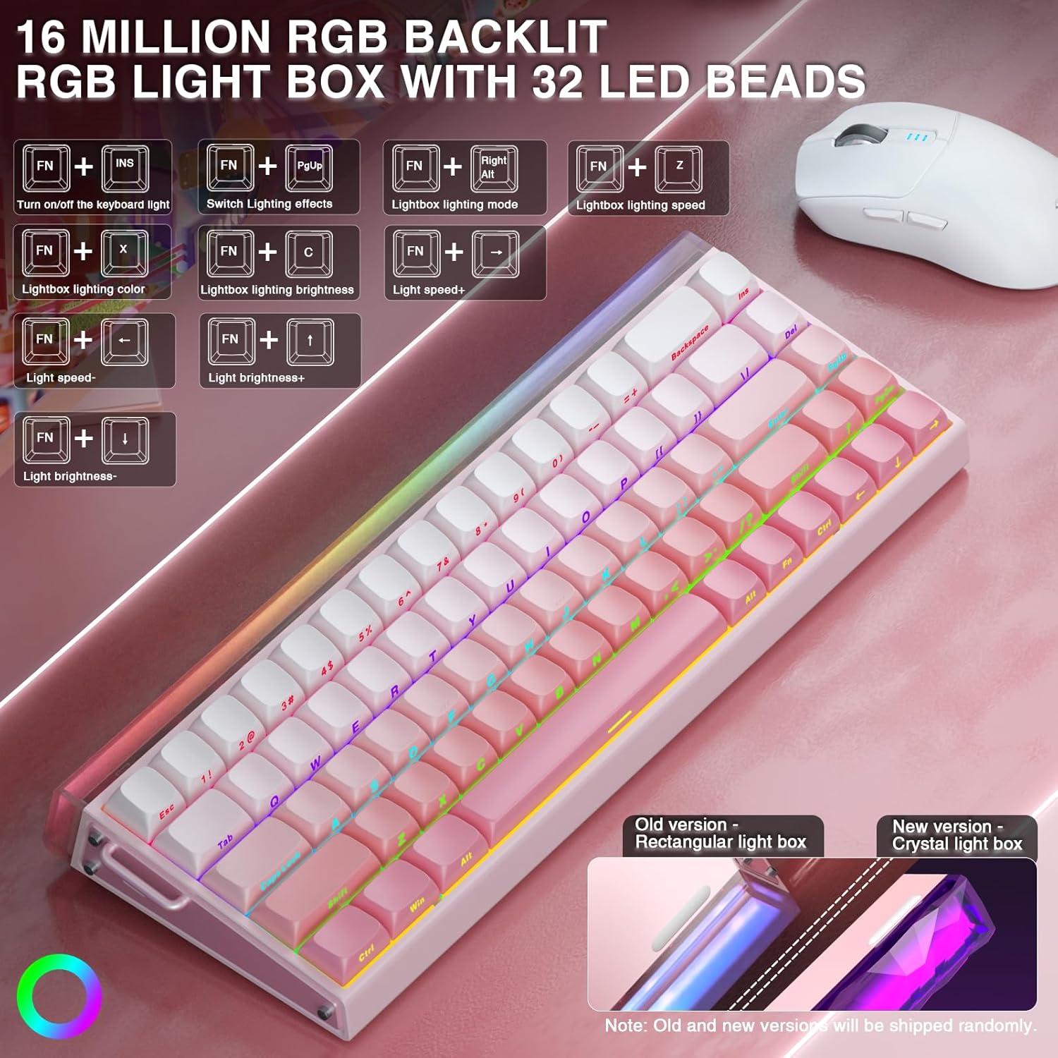 Teclado Gaming AULA HERO 68HE 60% Con Cable RGB PBT