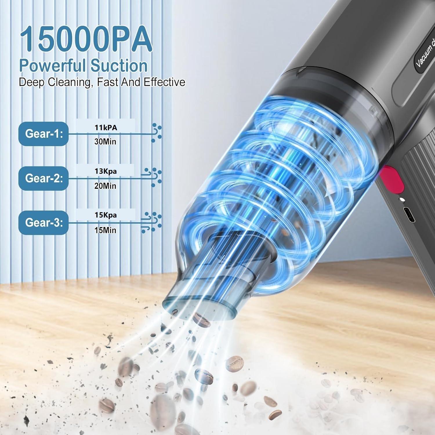 Aspiradora Inalámbrica Jivoxia VC-02 15000PA Portátil con 6 Boquillas