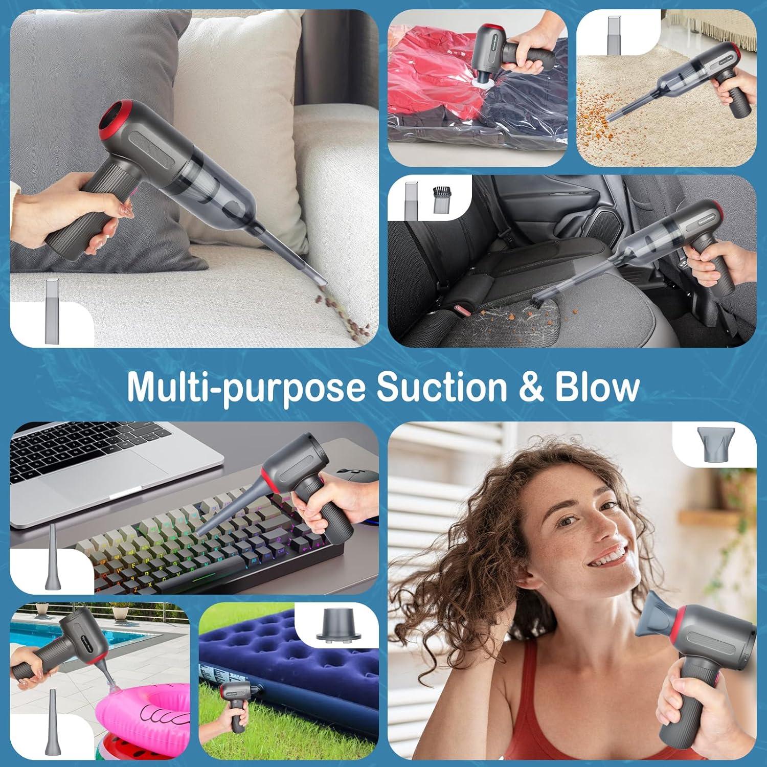 Aspiradora Inalámbrica Jivoxia VC-02 15000PA Portátil con 6 Boquillas