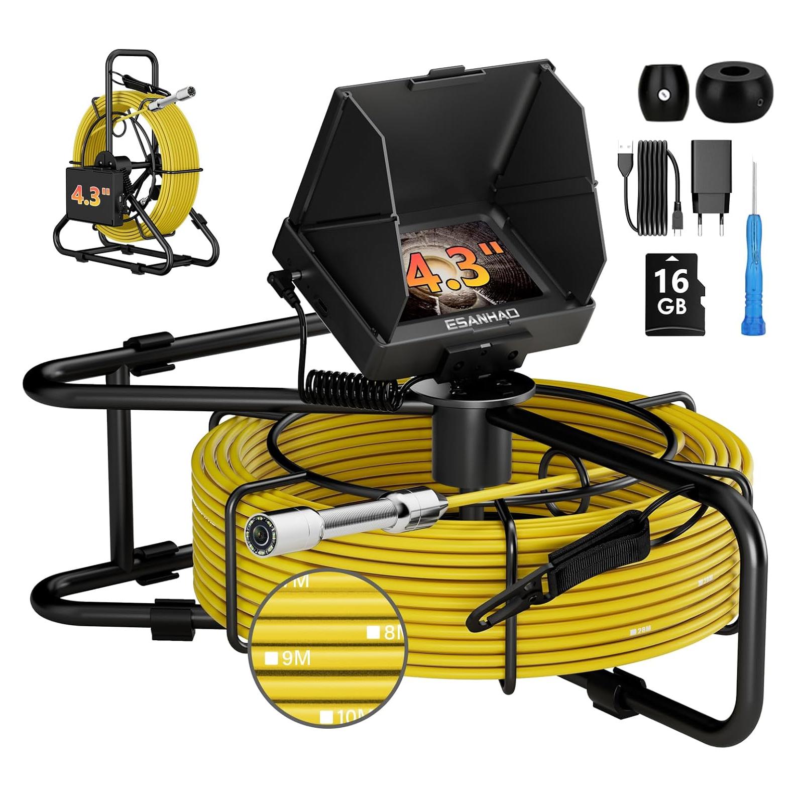 Cámara de Inspección de Alcantarillado ESANHAO 4.3" 30M IP68