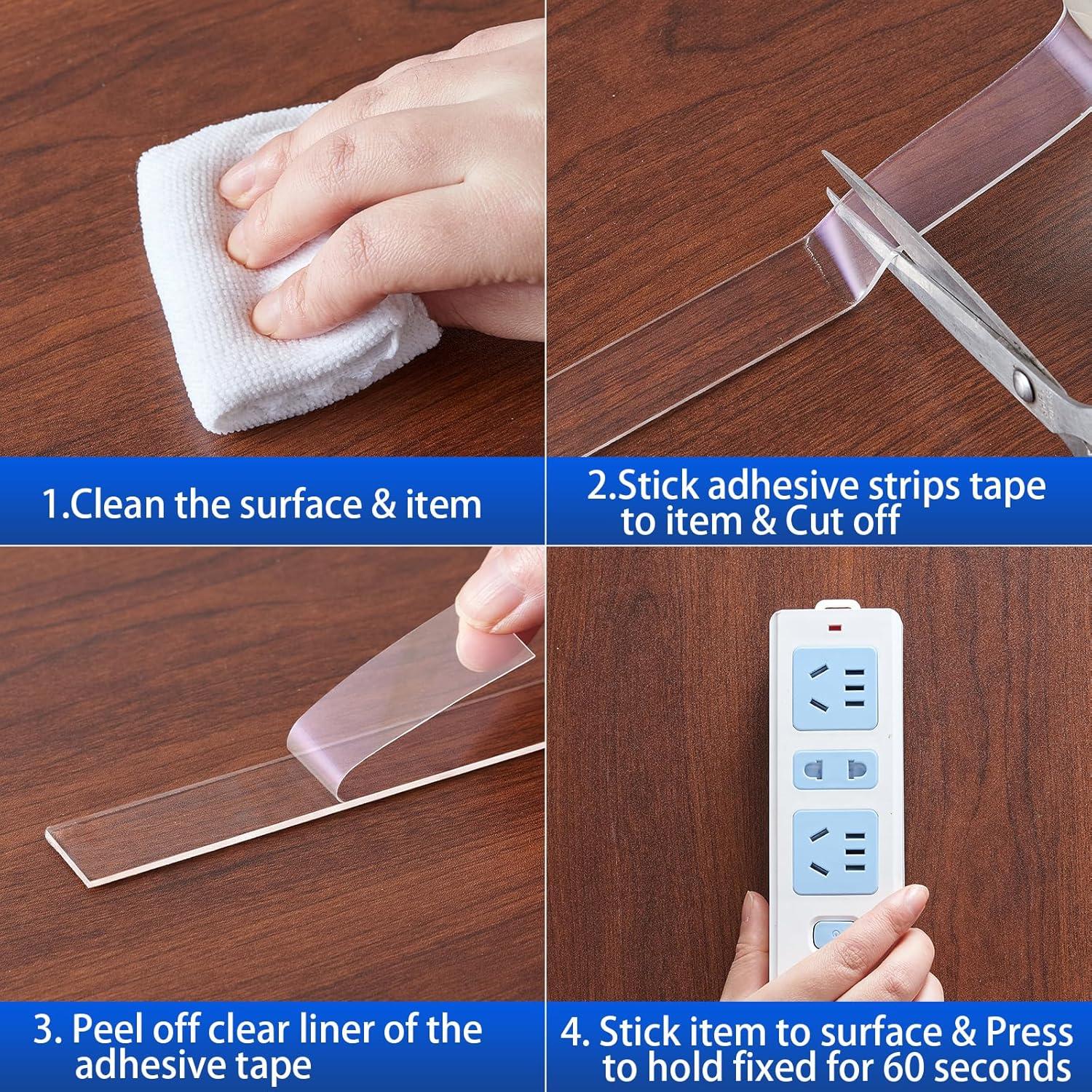 Cinta Adhesiva de Montaje Doble Cara HNMZDS 2cm x 3m Transparente