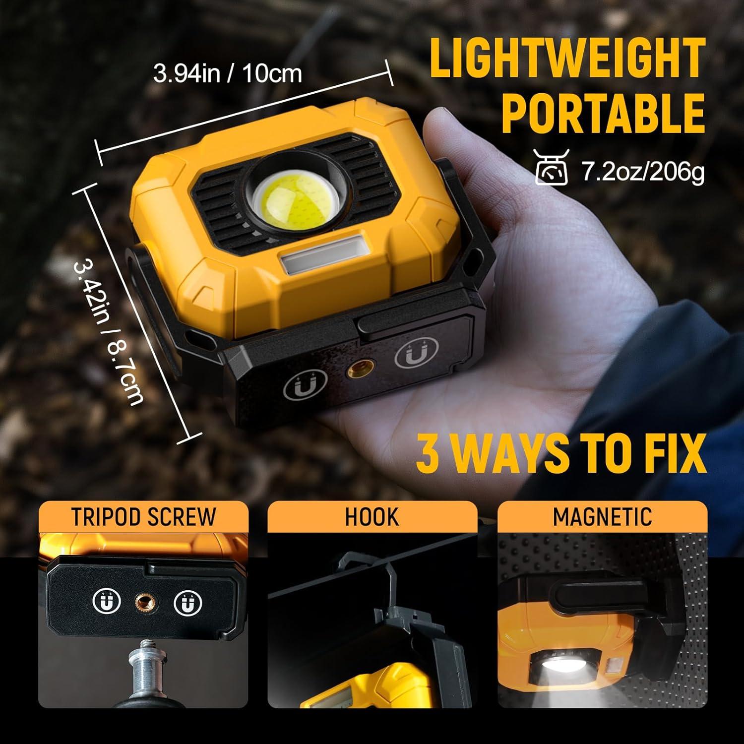 Luz de Trabajo Magnética Recargable Adelante 1500LM 12 Modos