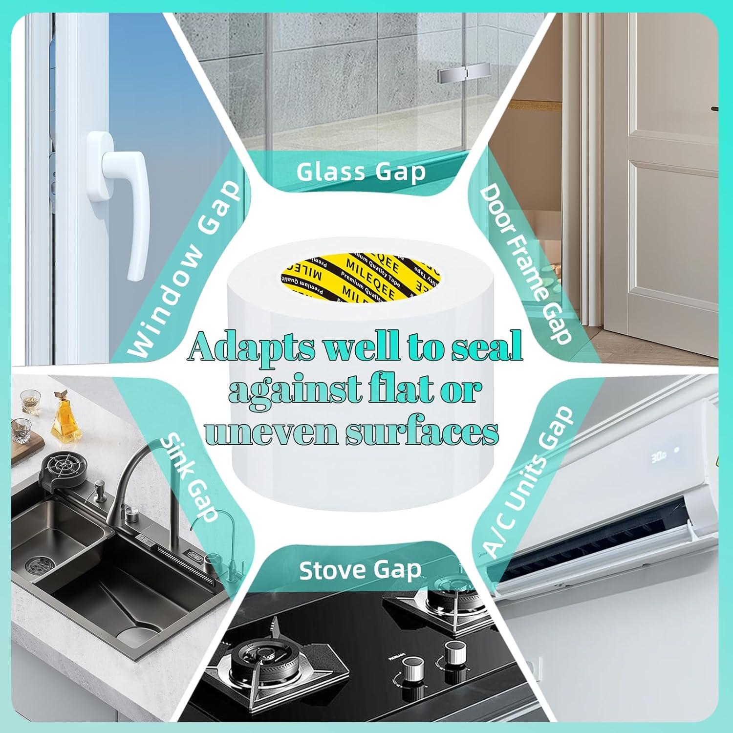 Cinta de Sellado MILEQEE Blanca 3cm x 50m Impermeable