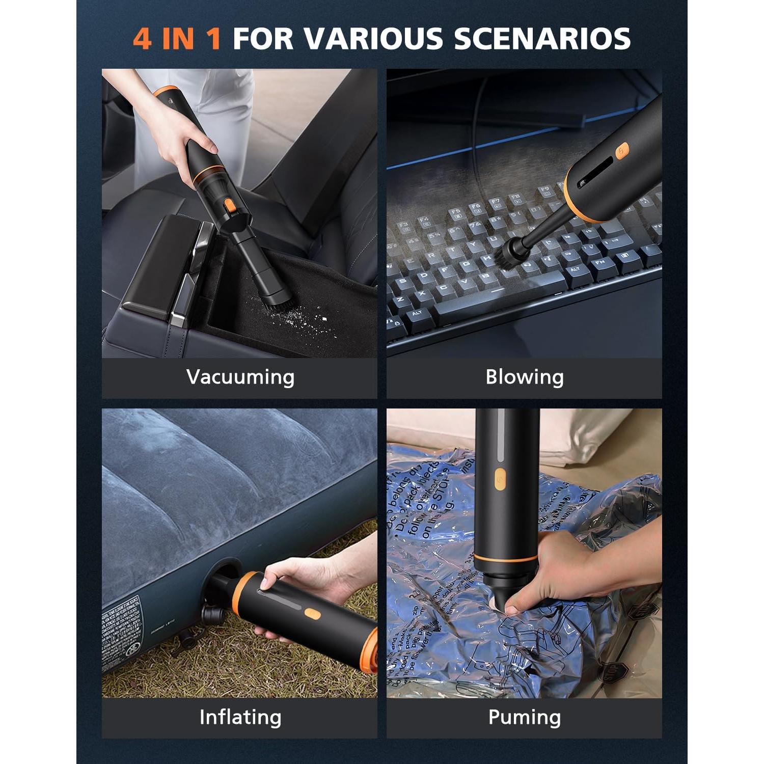 Aspiradora de Coche Portátil NOVARHOME VAC103 16000Pa Inalámbrica