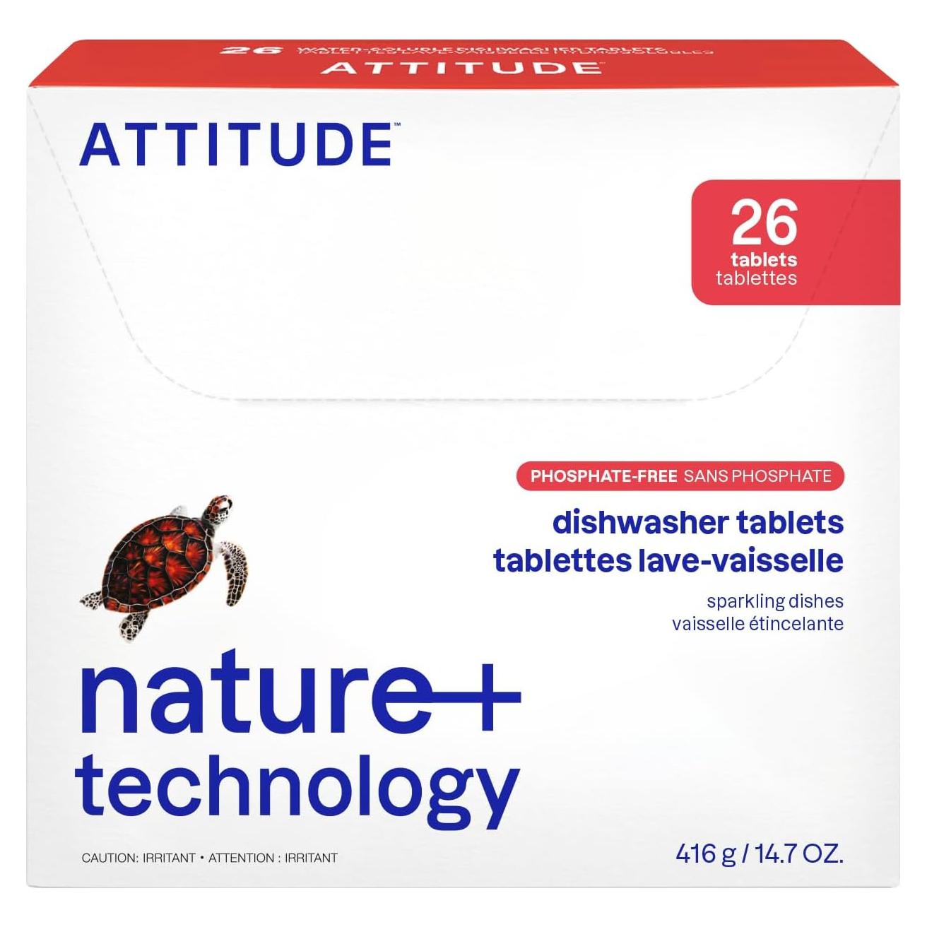 Tabletas Detergente Lavavajillas ATTITUDE 26 Unidades Veganas