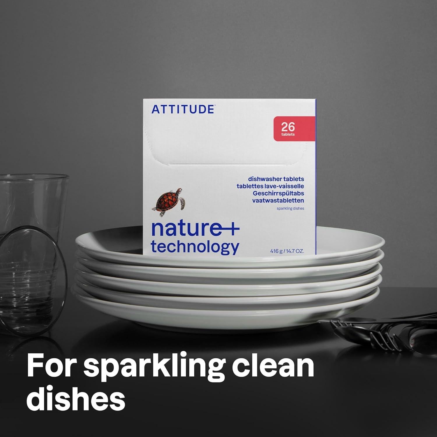 Tabletas Detergente Lavavajillas ATTITUDE 26 Unidades Veganas