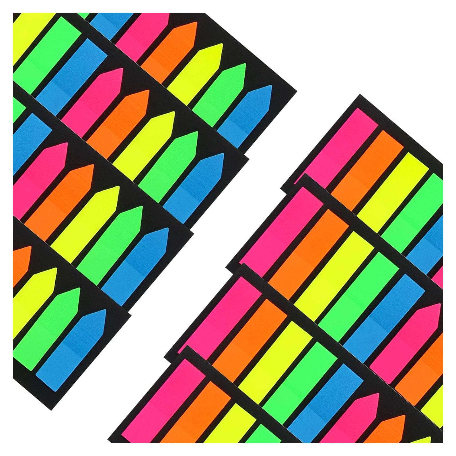 Pestañas Adhesivas JANYUN 1600 Piezas 4.57x1.22cm Color Variado