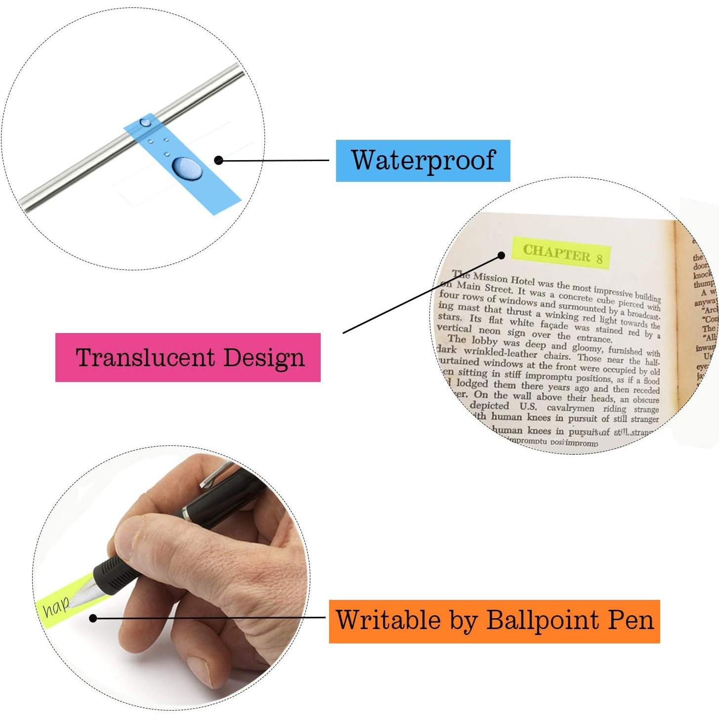 Pestañas Adhesivas JANYUN 1600 Piezas 4.57x1.22cm Color Variado