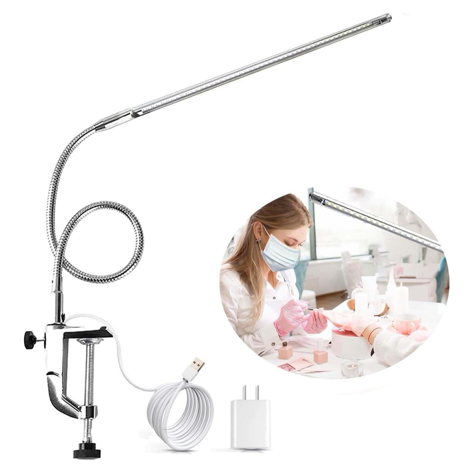 Lámpara de Escritorio LED Brokimis 8W con Clip Flexible 360°