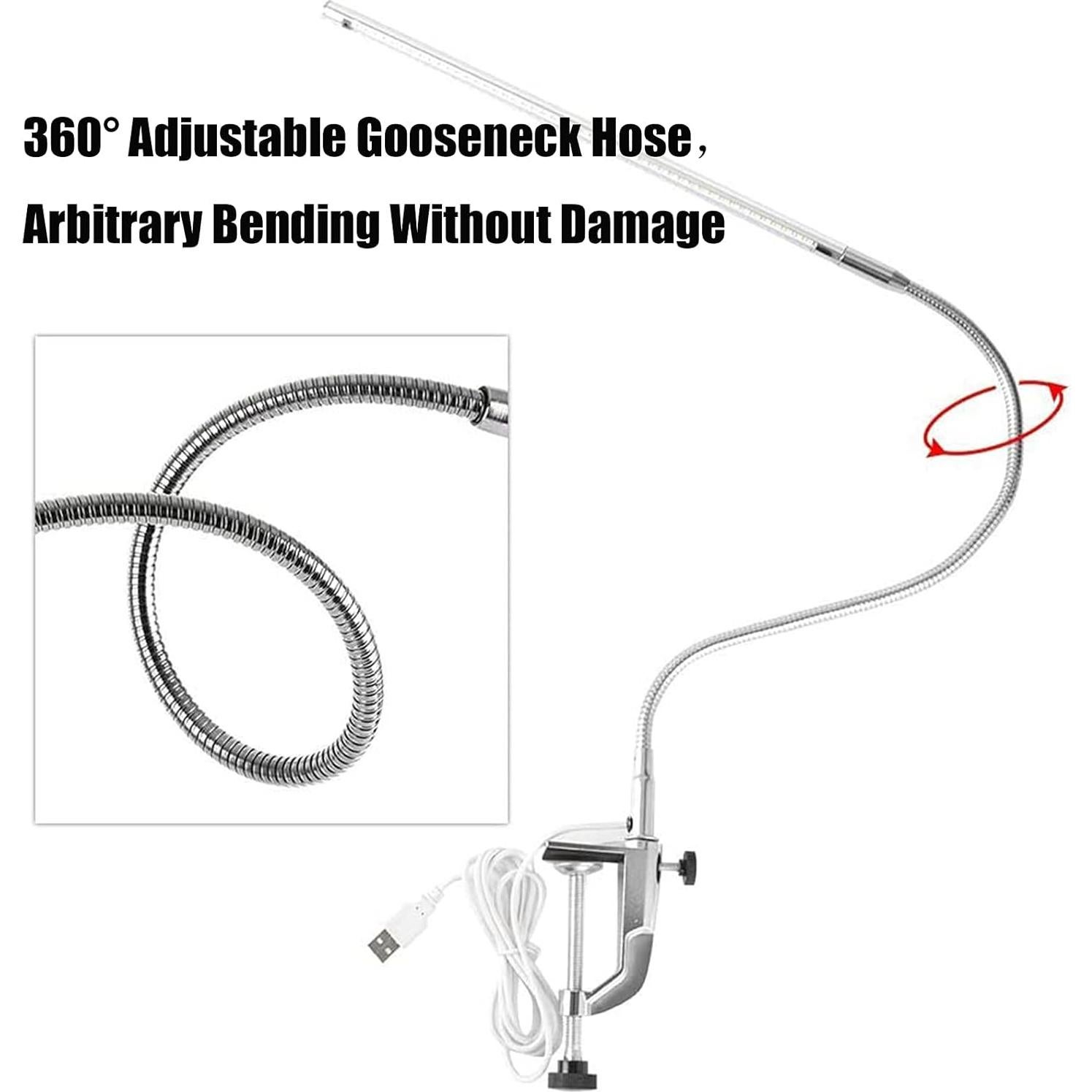 Lámpara de Escritorio LED Brokimis 8W con Clip Flexible 360°