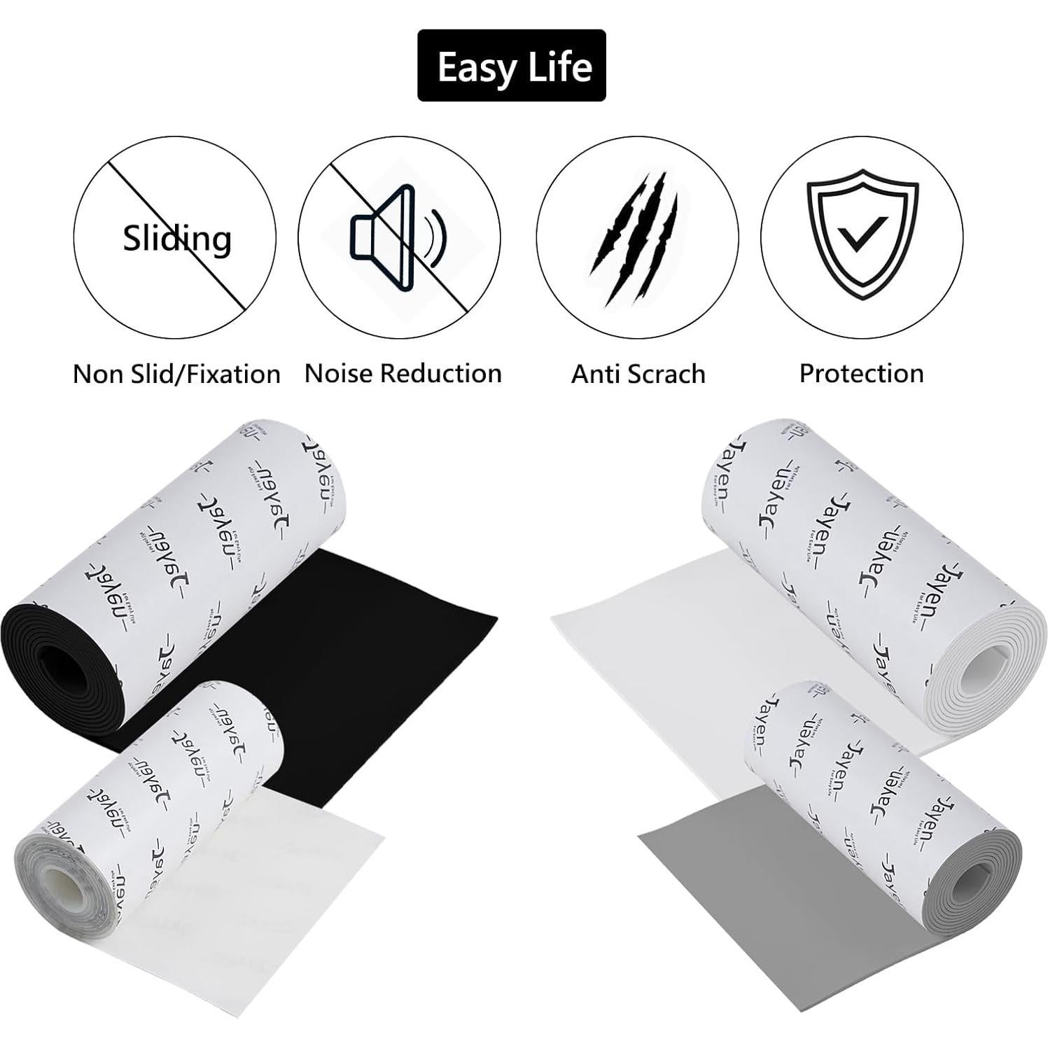 Almohadillas Antideslizantes Cortables Jayen 12.7x101.6 cm