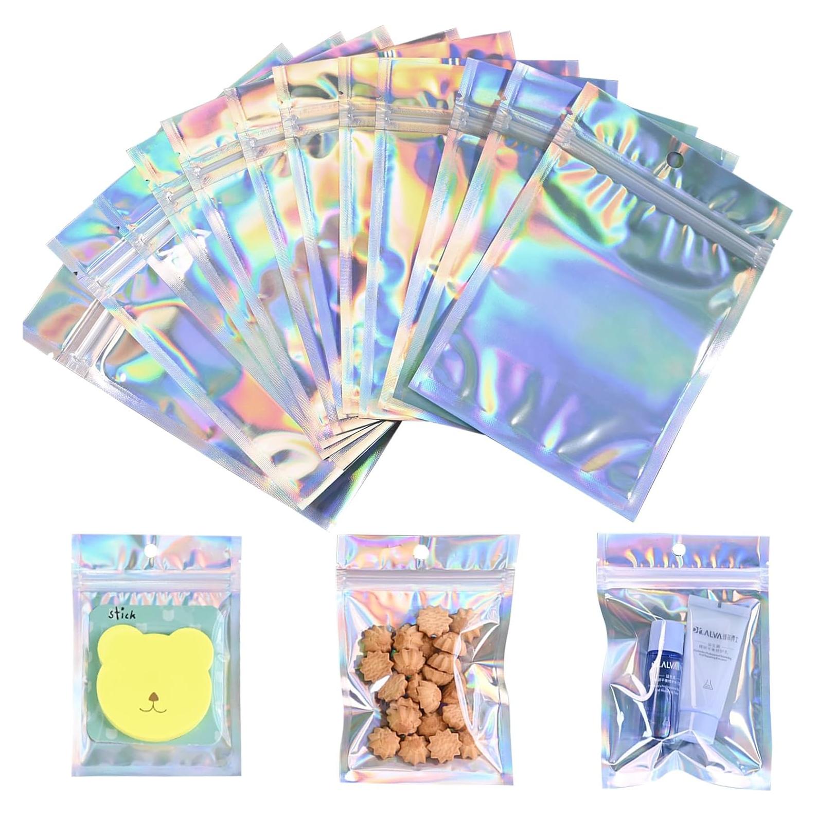 Bolsas Mylar Holográficas 4x6" 120 Pcs NexLevVac Reutilizables