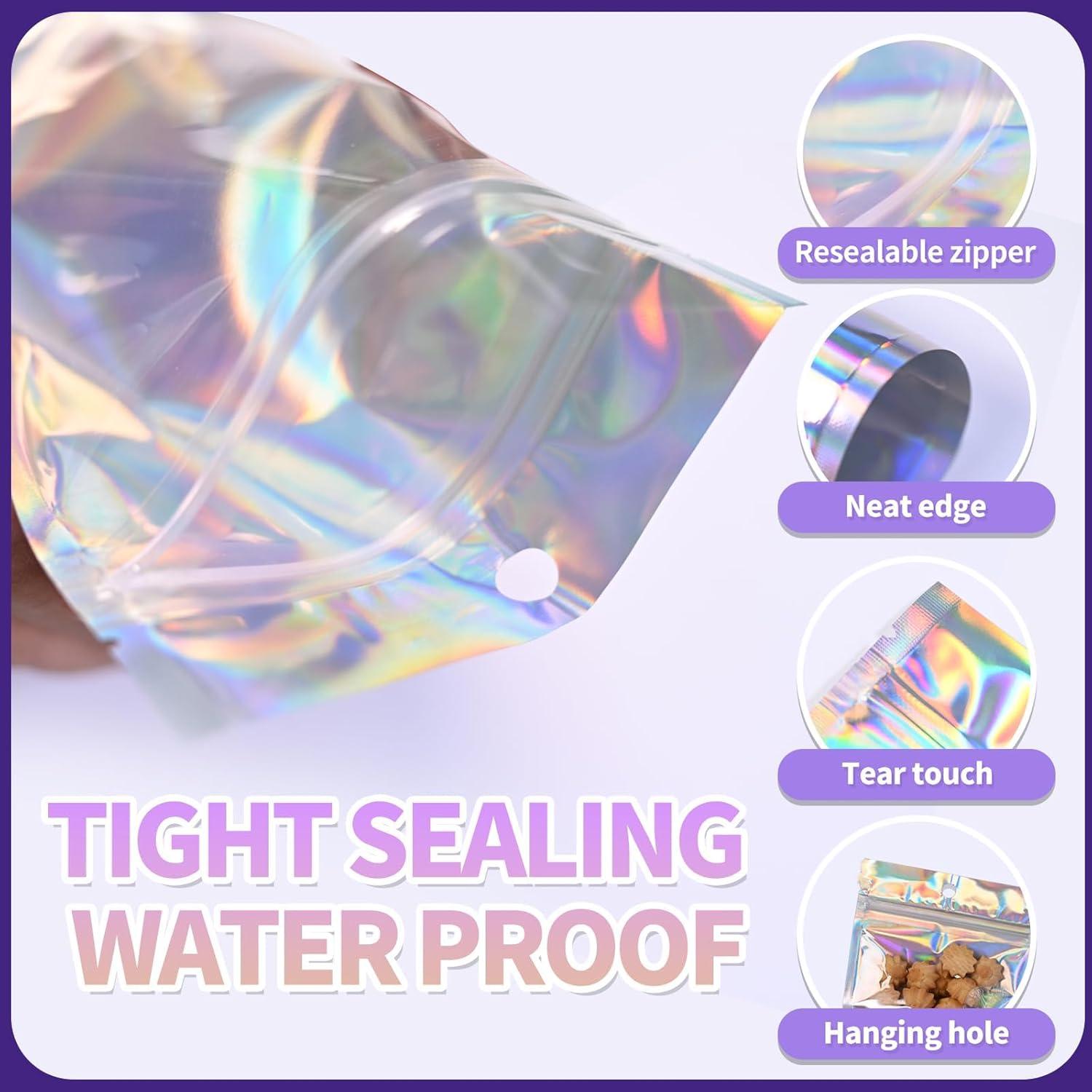 Bolsas Mylar Holográficas 4x6" 120 Pcs NexLevVac Reutilizables