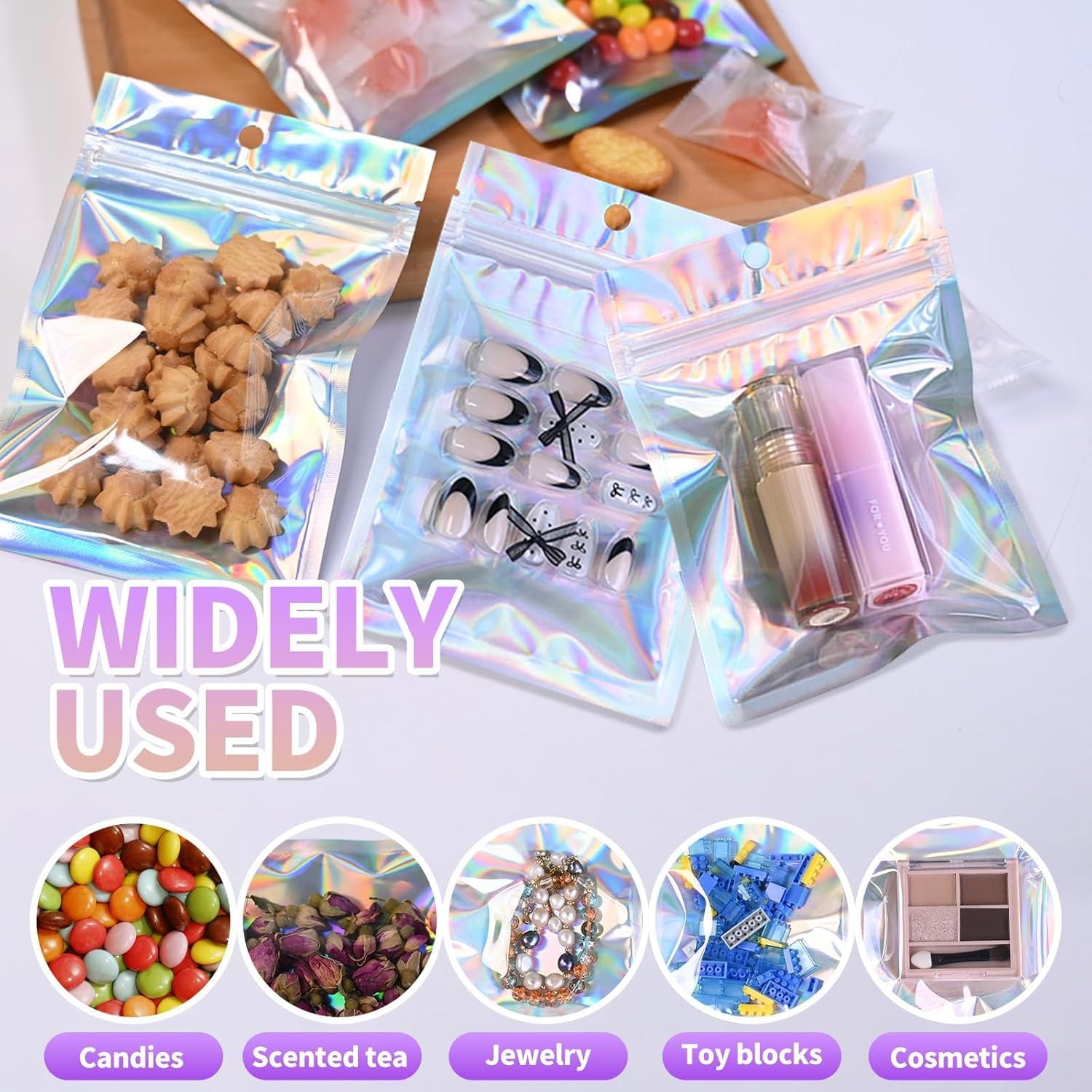 Bolsas Mylar Holográficas 4x6" 120 Pcs NexLevVac Reutilizables