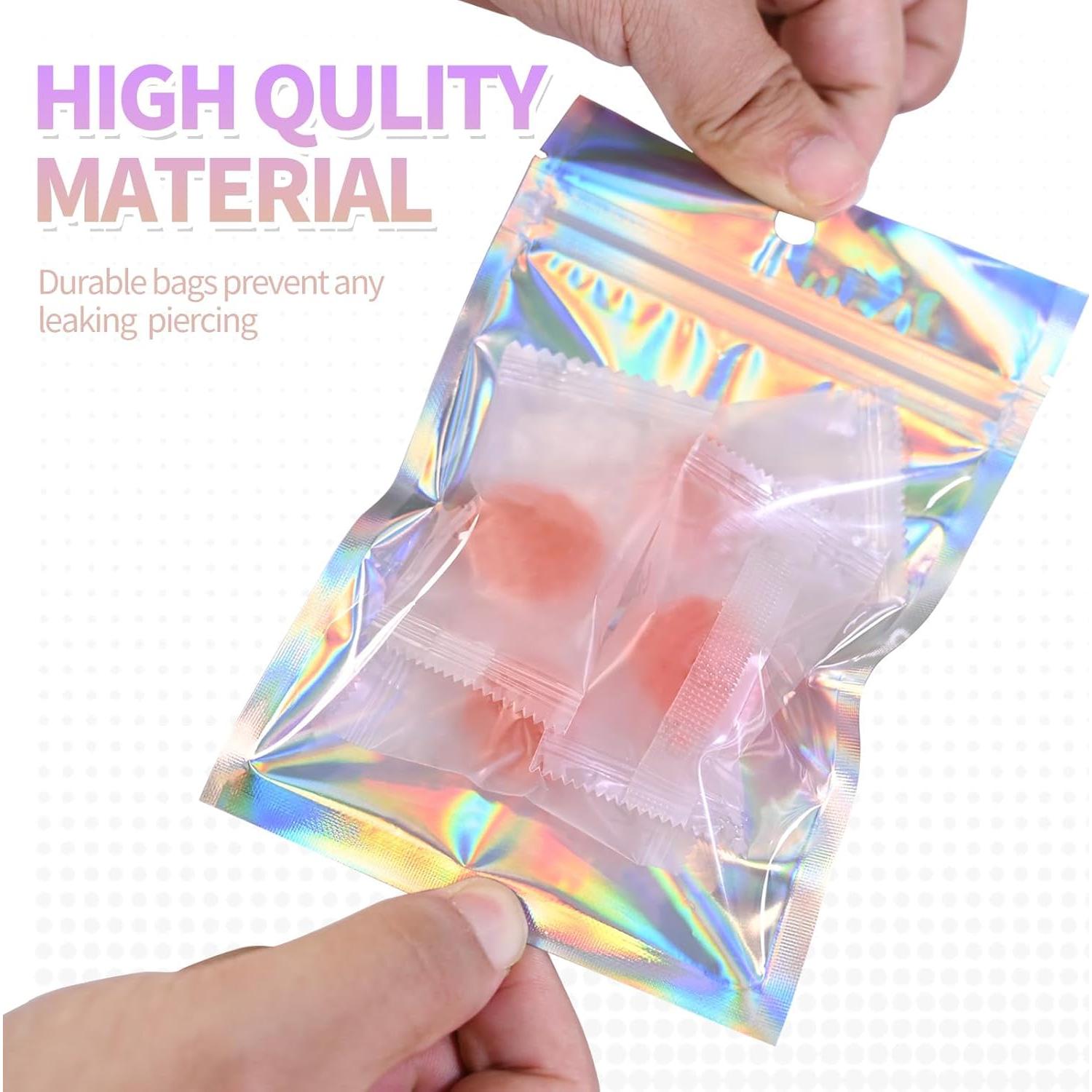 Bolsas Mylar Holográficas 4x6" 120 Pcs NexLevVac Reutilizables