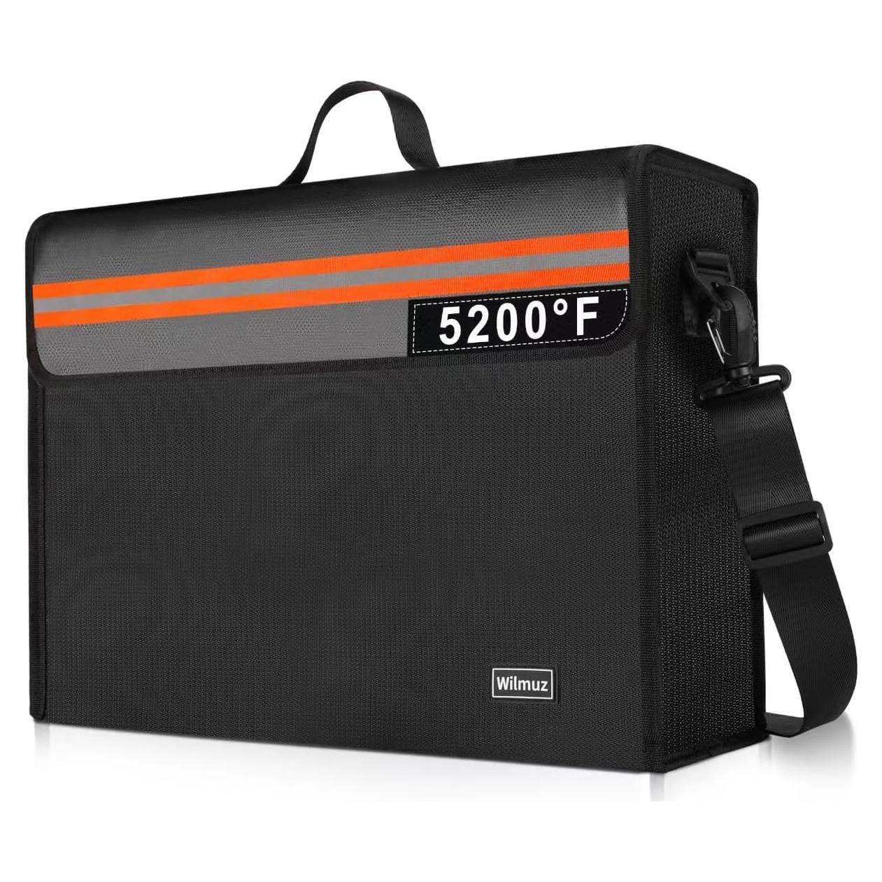 Caja de Documentos a Prueba de Fuego Wilmuz 37.8x29.9cm Negra