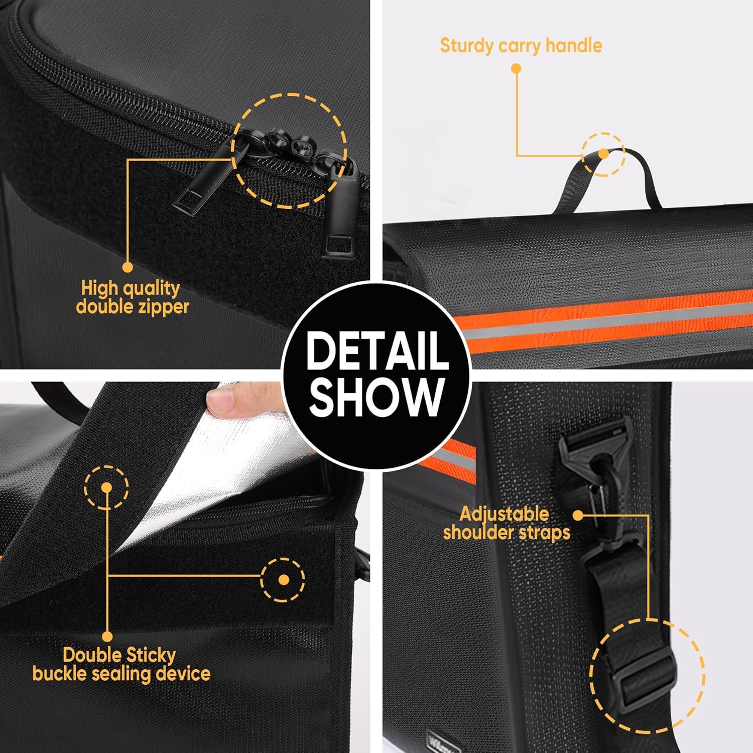 Caja de Documentos a Prueba de Fuego Wilmuz 37.8x29.9cm Negra