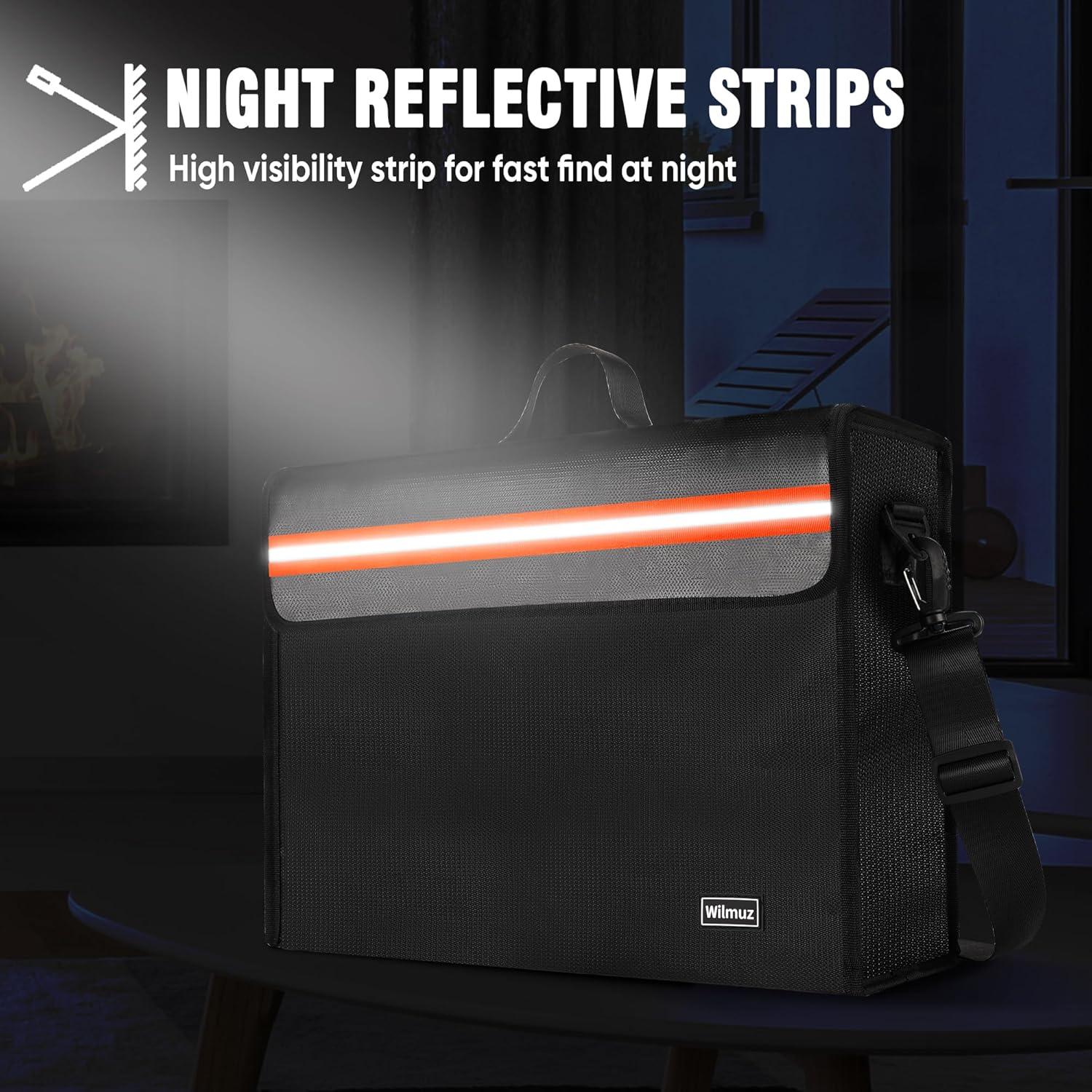 Caja de Documentos a Prueba de Fuego Wilmuz 37.8x29.9cm Negra