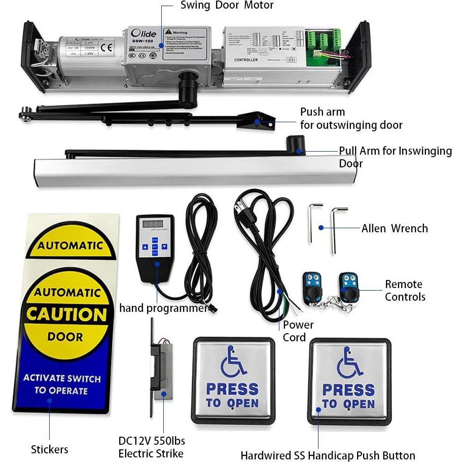 Abridor Automático de Puerta Olideauto DSW120 para Discapacitados