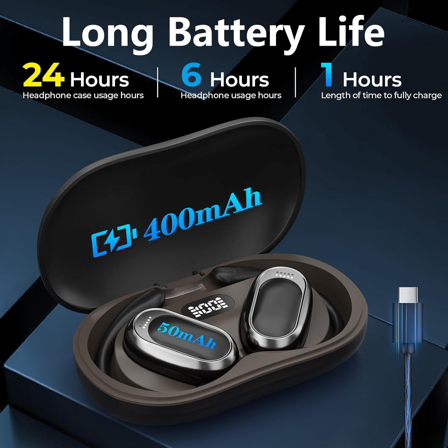 AI Translation Earbuds Real Time, 144-Language Translator Earbuds for Android/iPhone with APP, 5-in-1 Translation Music Calls Transcription AI Assistant Translation Earbuds Travel Business (Black)