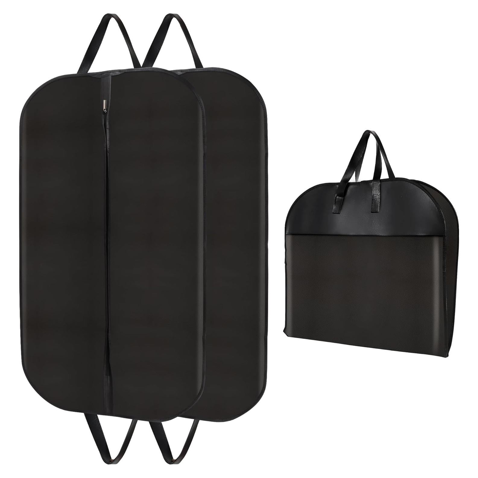 Bolsas para Prendas 2 Paquete - Cuero PU 101.6cm Negro