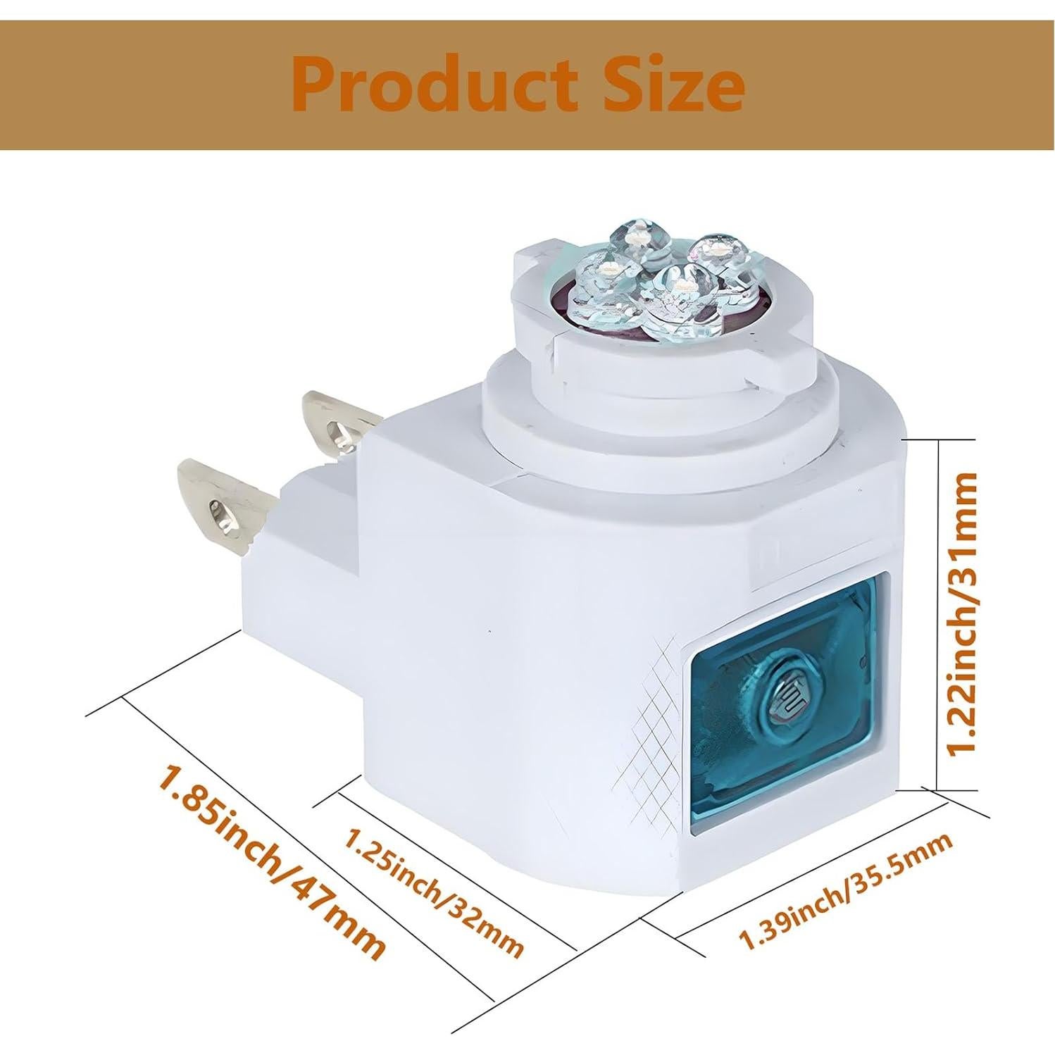 Luz Nocturna Enchufable TWDRTDD con Sensor Dusk a Dawn LED