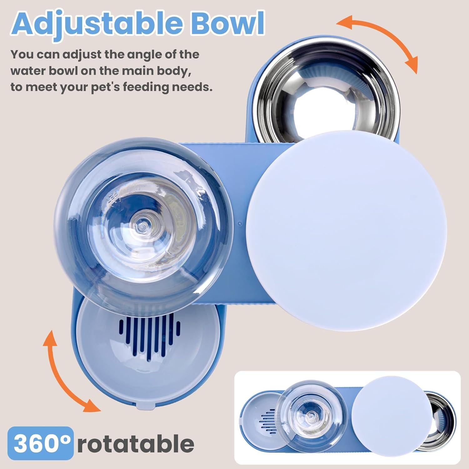 Dispensador Automático de Agua y Comida Kacoomi 2.49L Azul