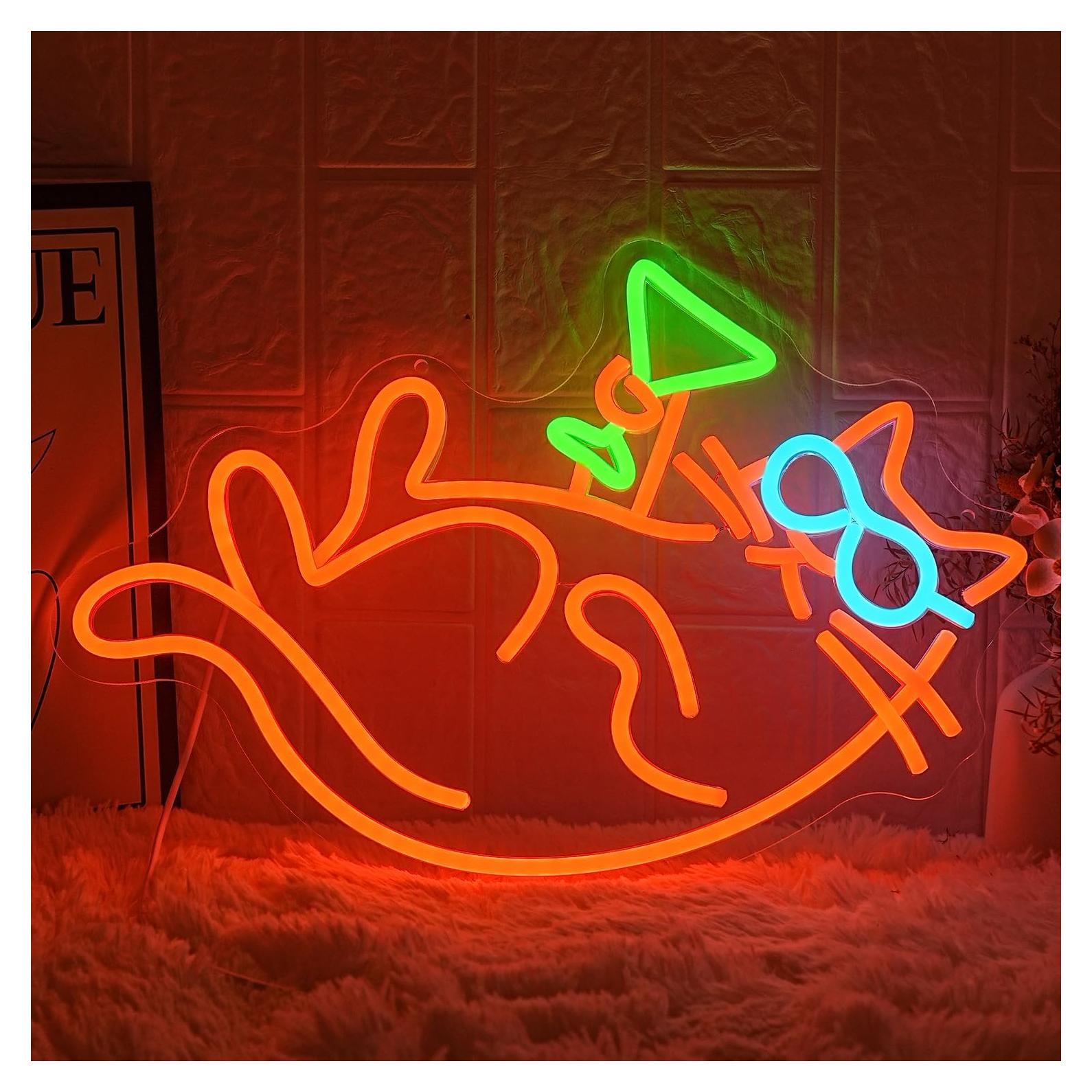 Cartel de Neón Gato Martini LMSIGNLY LED Regulable 43x33cm