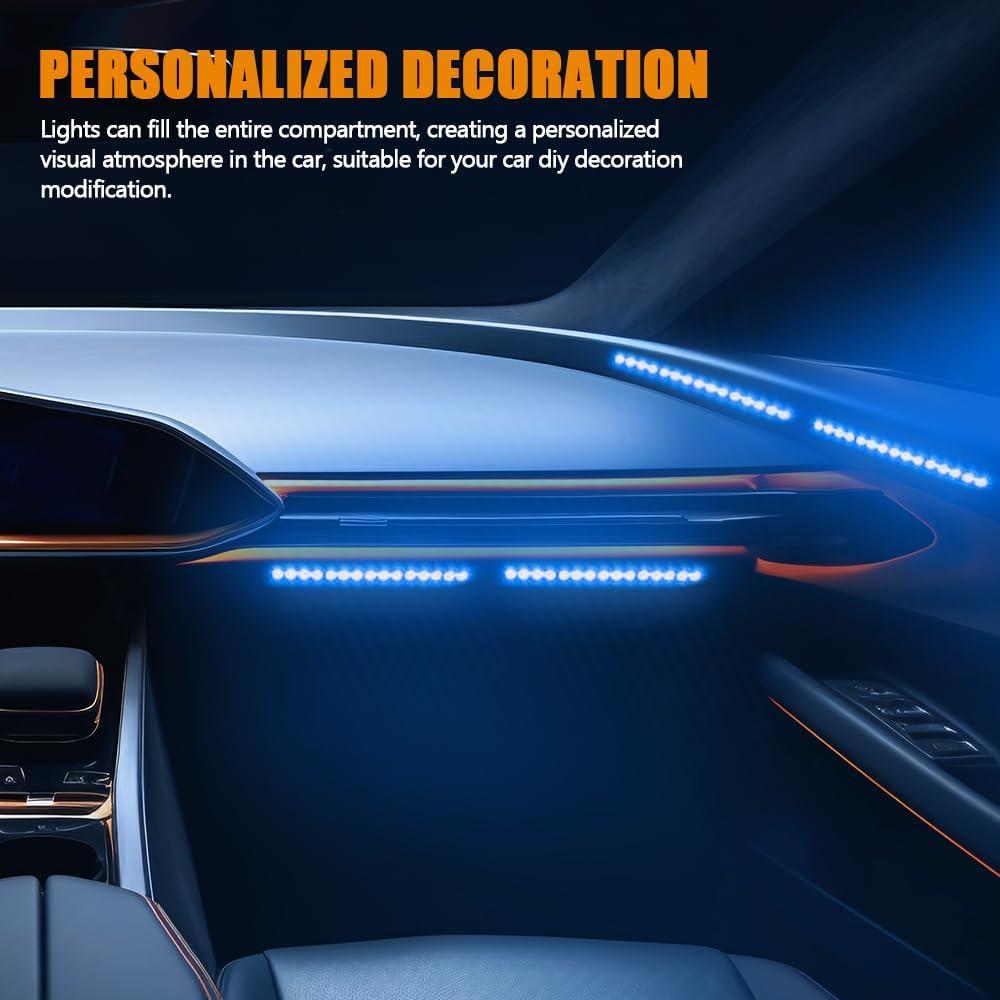 Tira de Luz LED HEVLE 30cm Azul Hielo 6PCS a Prueba de Agua