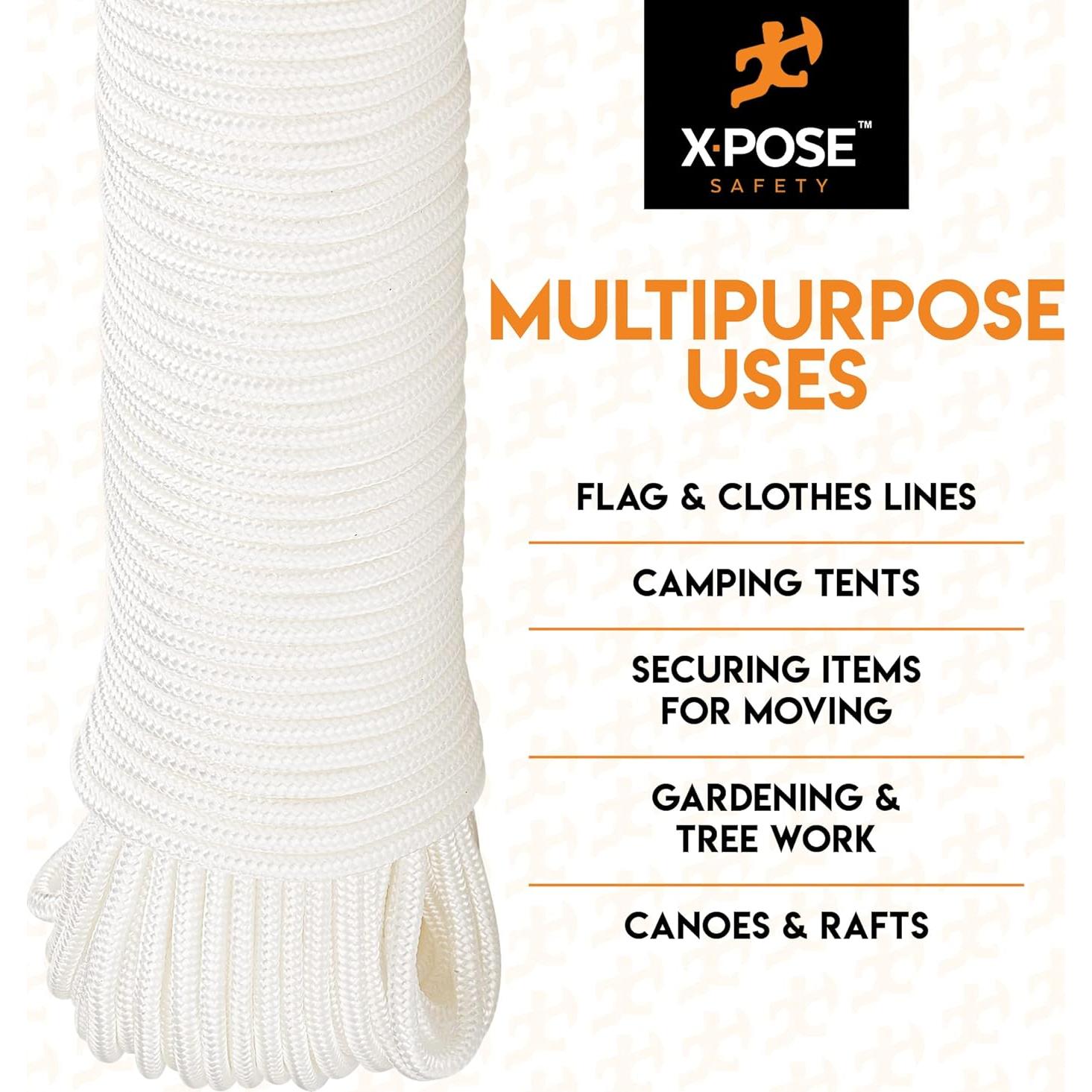 Cuerda de Nylon 30.48 m Xpose Safety Blanca Reflectante