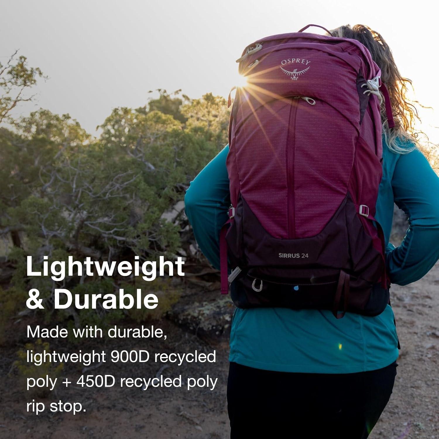 Mochila de senderismo Osprey Sirrus 24L para mujeres - Púrpura