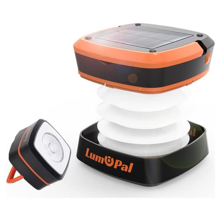 Luz Solar Camping Plegable LUMOPAL 1200mAh IP54 USB