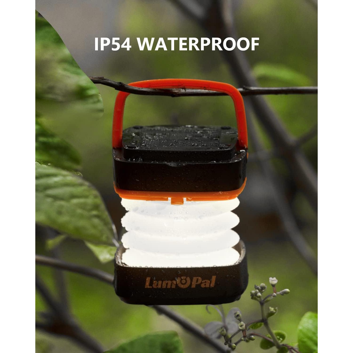Luz Solar Camping Plegable LUMOPAL 1200mAh IP54 USB