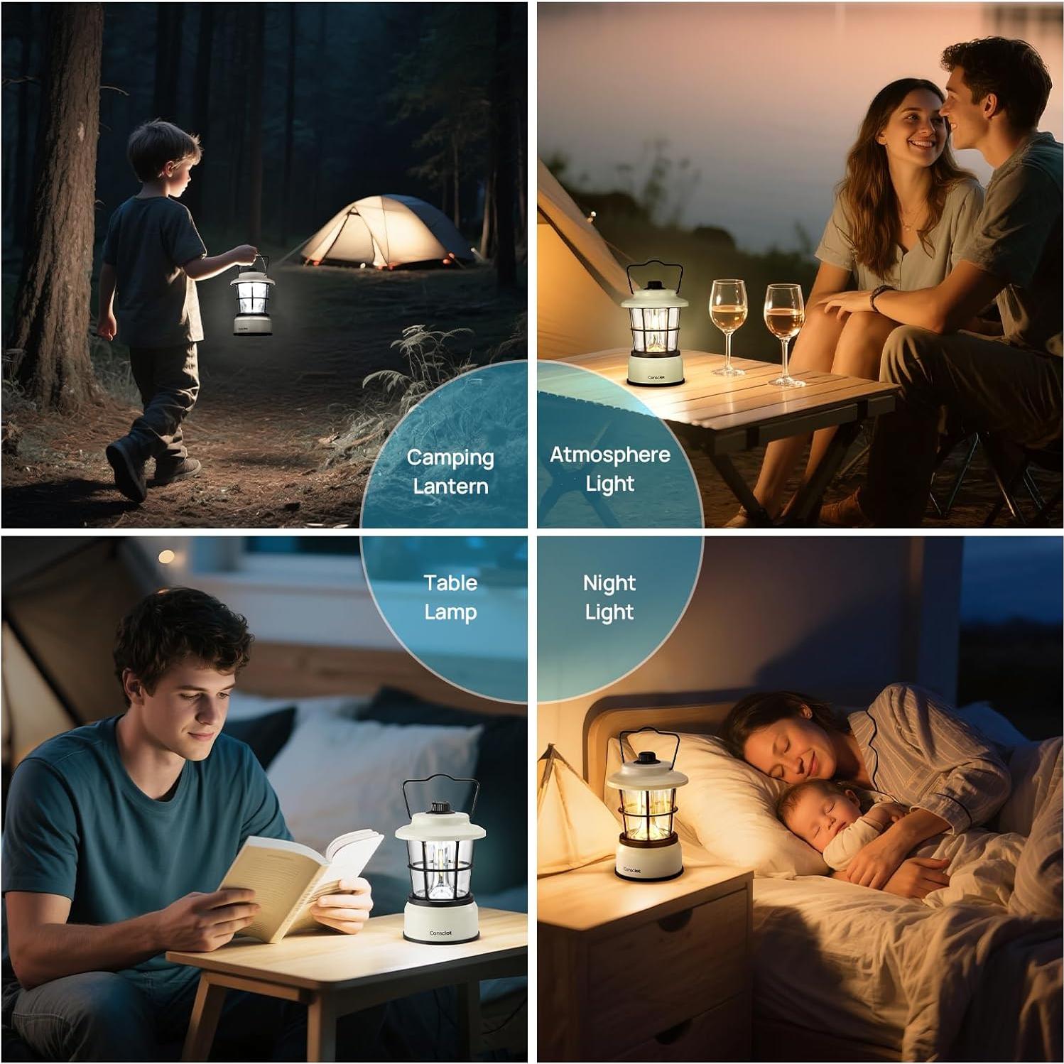 Linterna LED Consciot CL1 Retro Doble Luz Regulable 200H